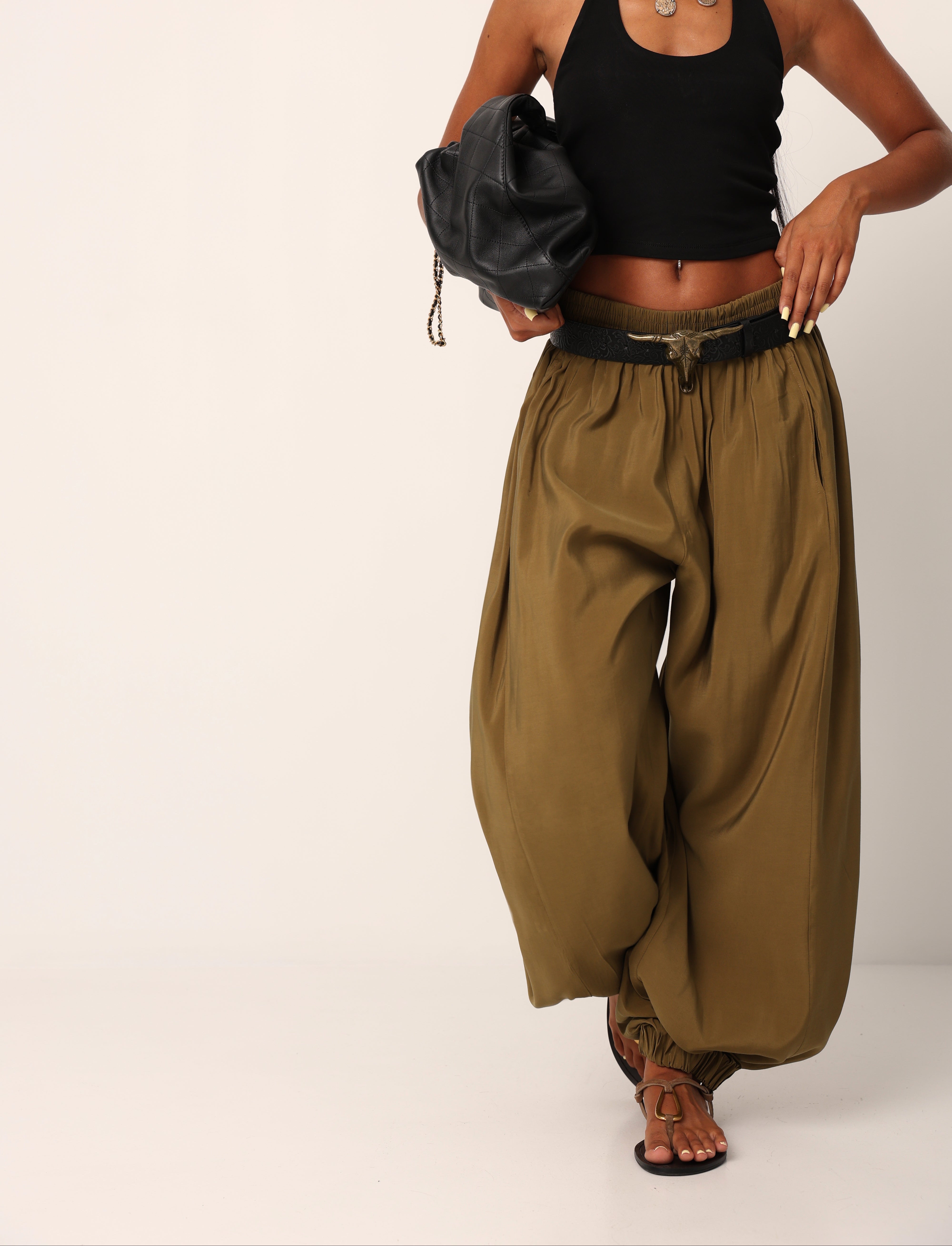 PANTALONI ALADDIN VERDE