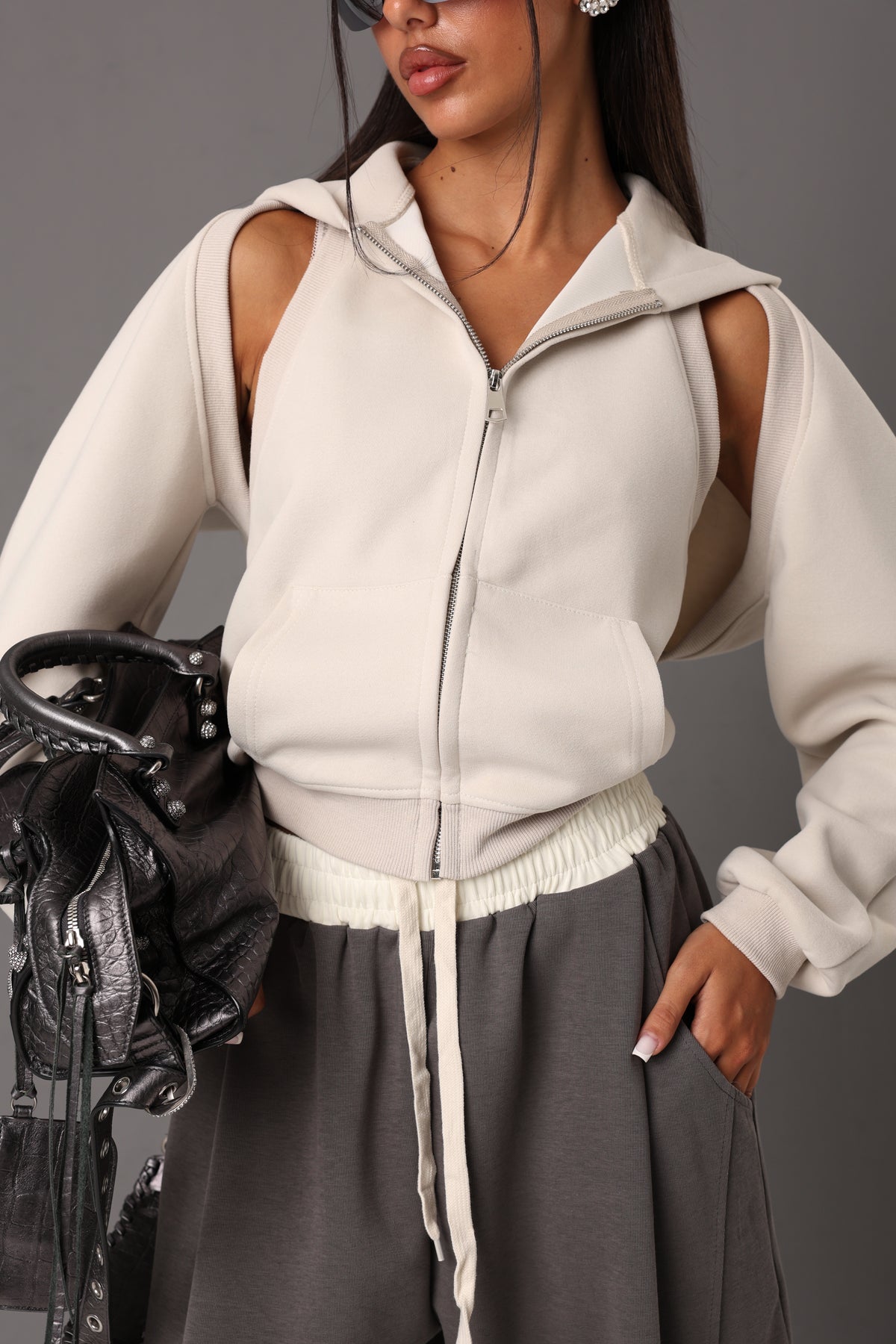GILET + COPRISPALLE LUCIA BEIGE 2 PEZZI