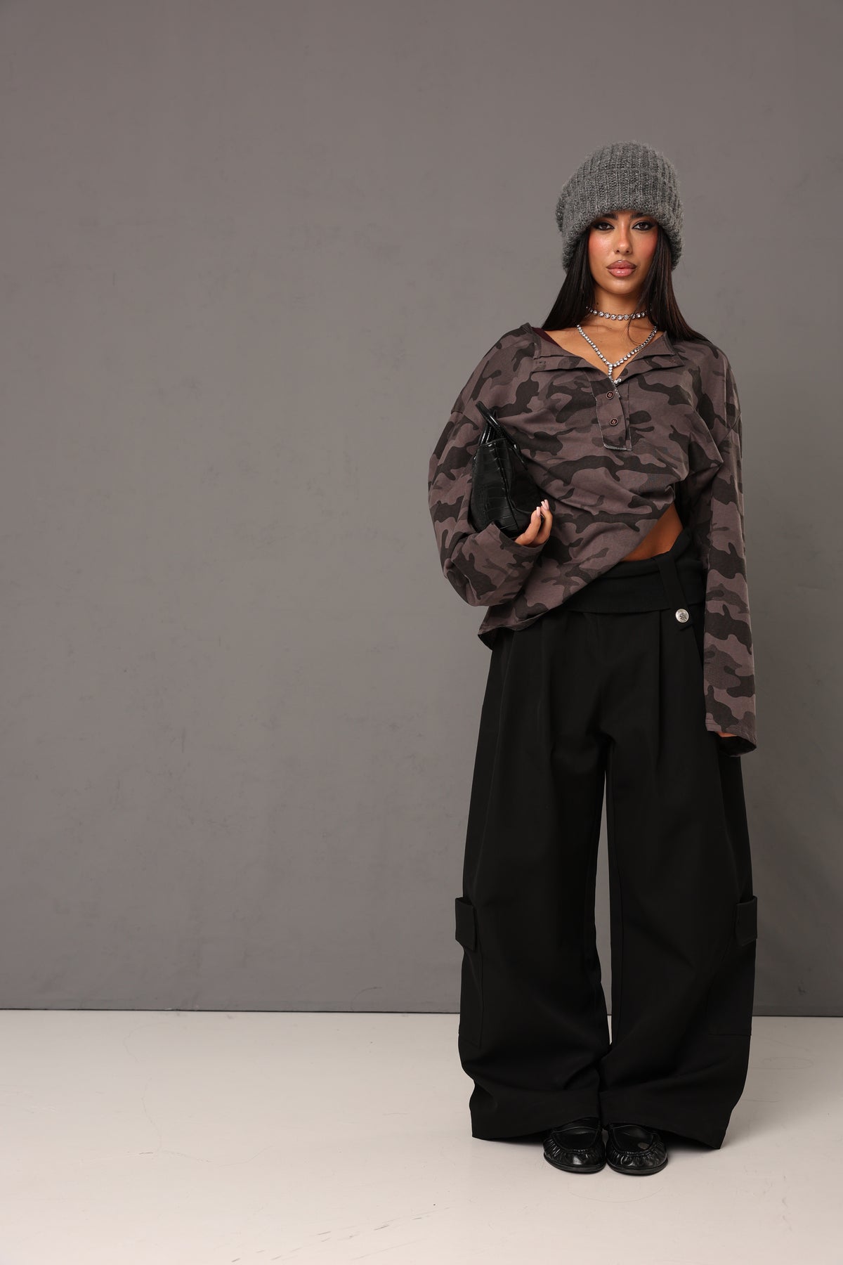 PANTALONI ELASTICO TARA NERI