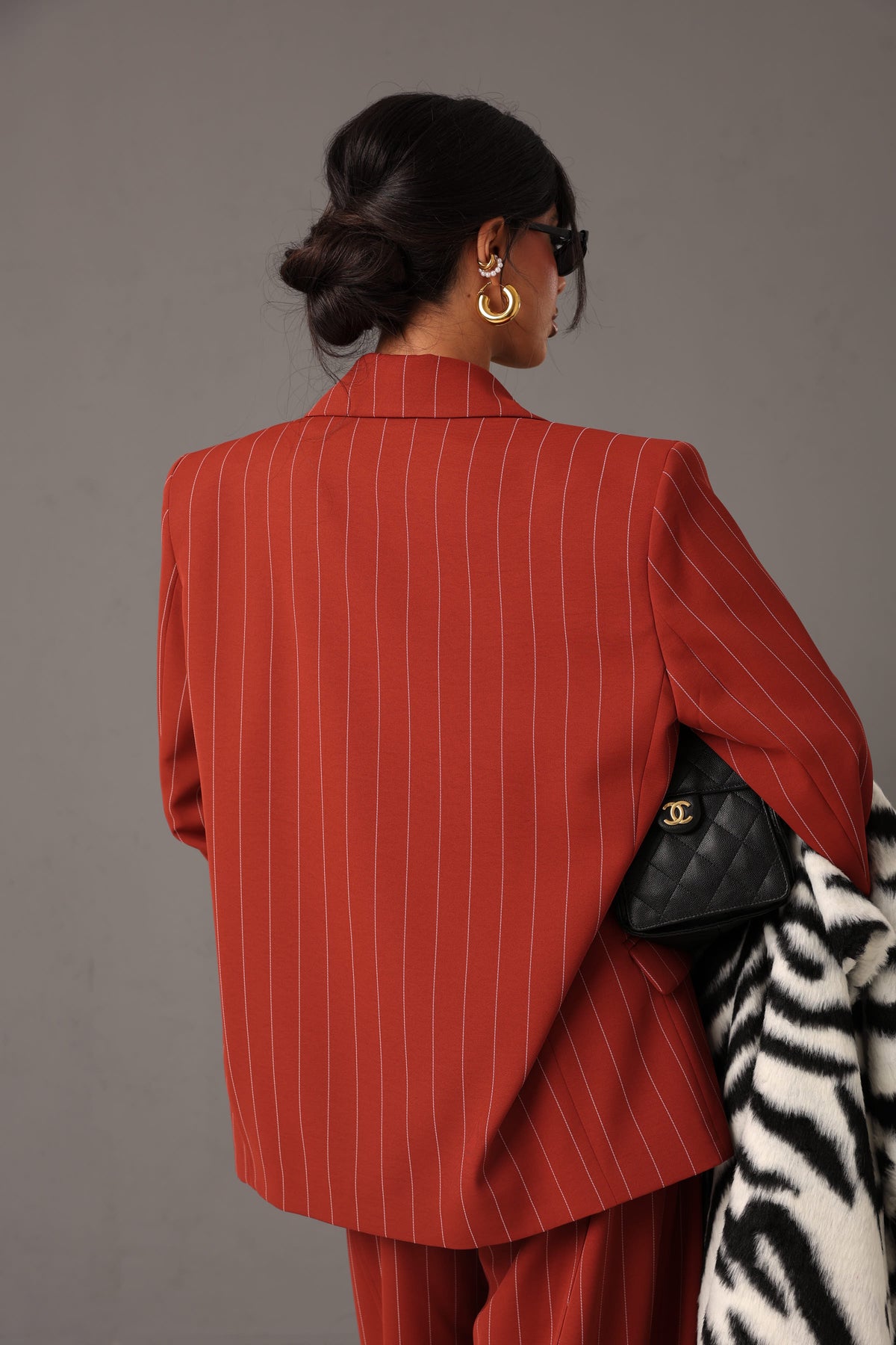 BLAZER GESSATO AMARA RUGGINE BY MARZIA MANGO
