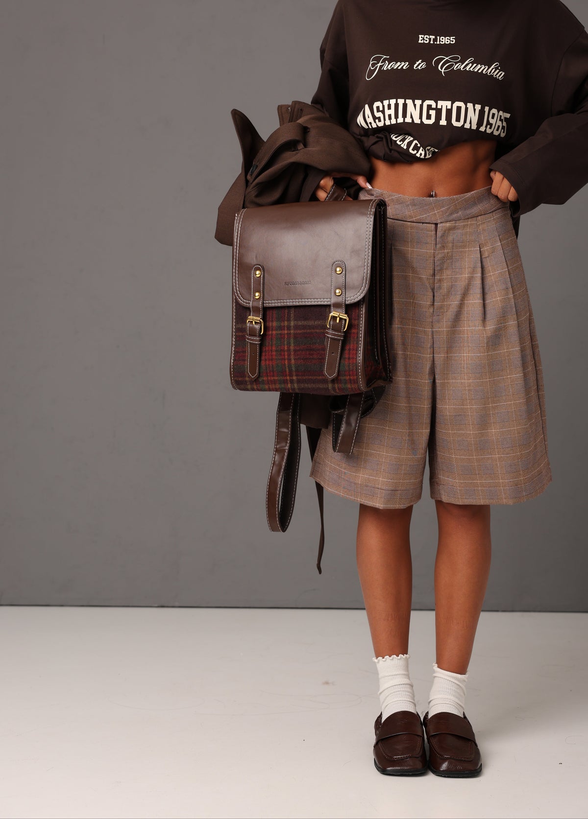 BERMUDA TARTAN INDY MARRONE
