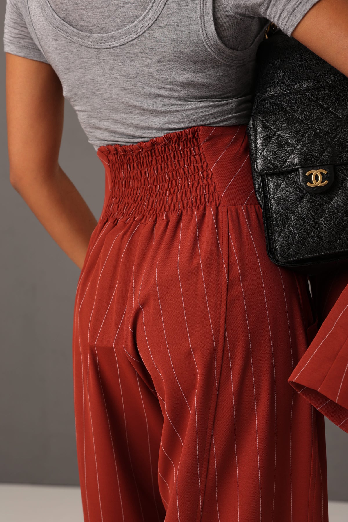 PANTALONI GESSATI ARUNA RUGGINE BY MARZIA MANGO
