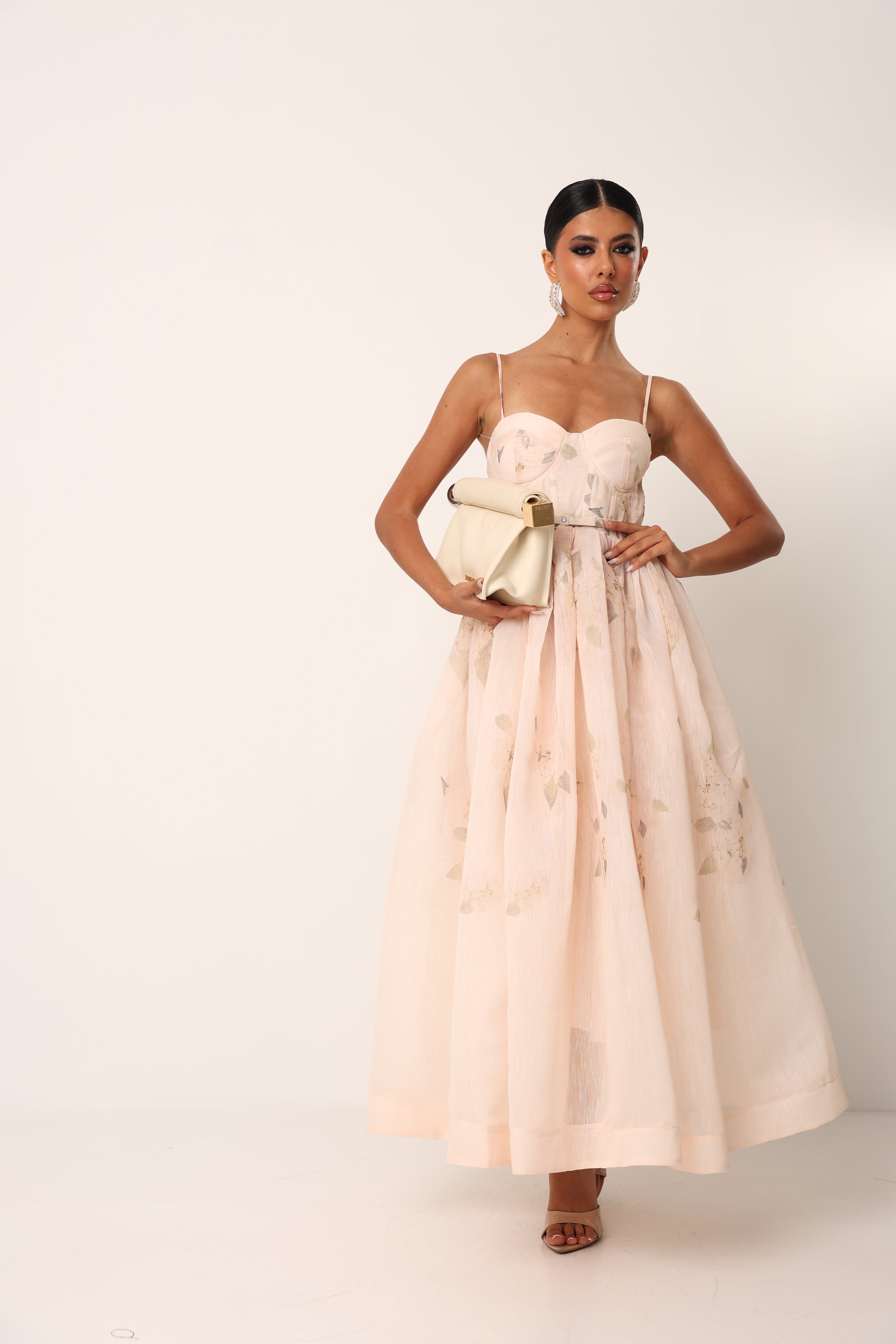 VESTITO FIORI BEAUTY CIPRIA + CINTURA