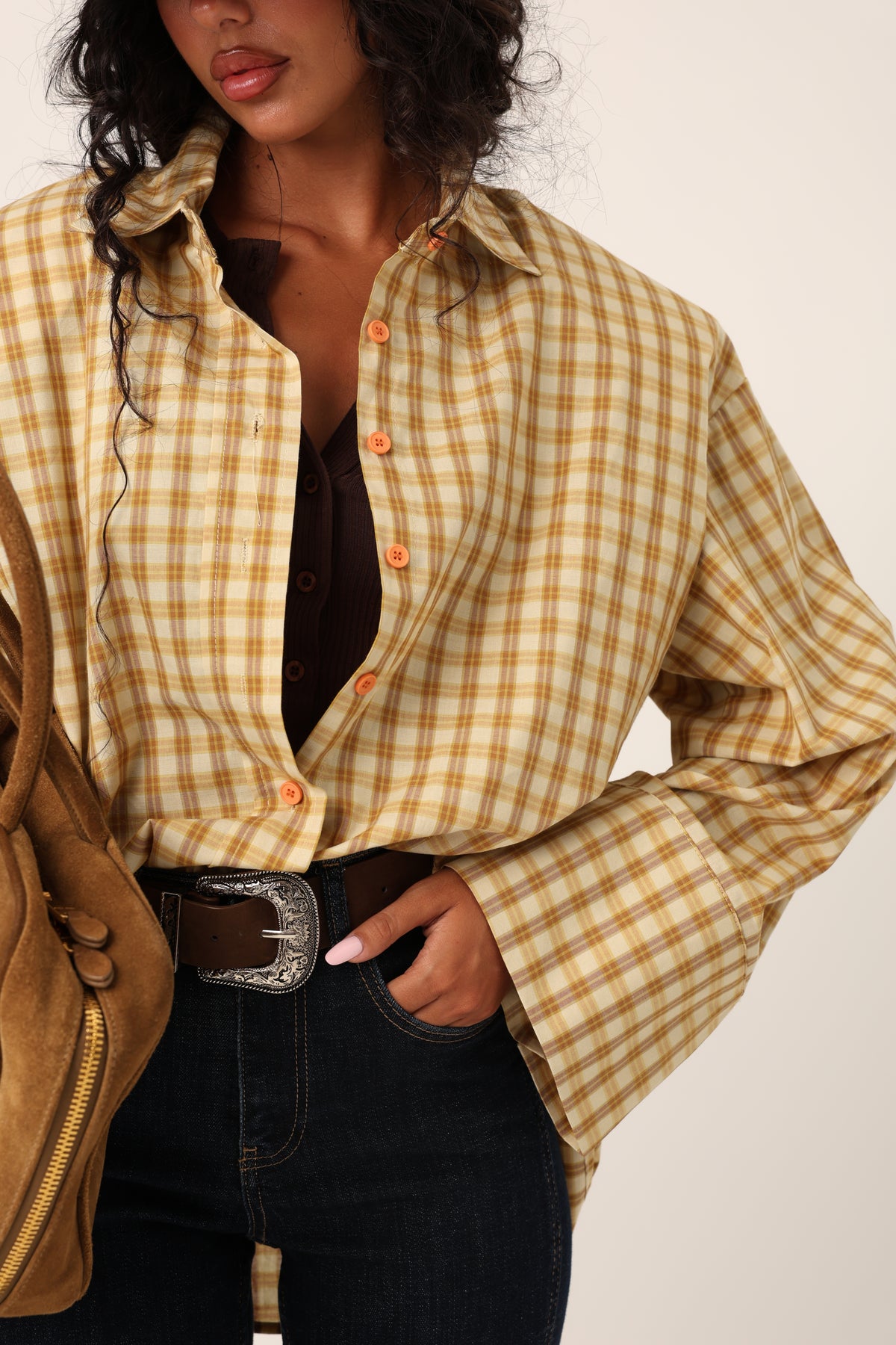 CAMICIA QUADRETTI DAVOS SENAPE