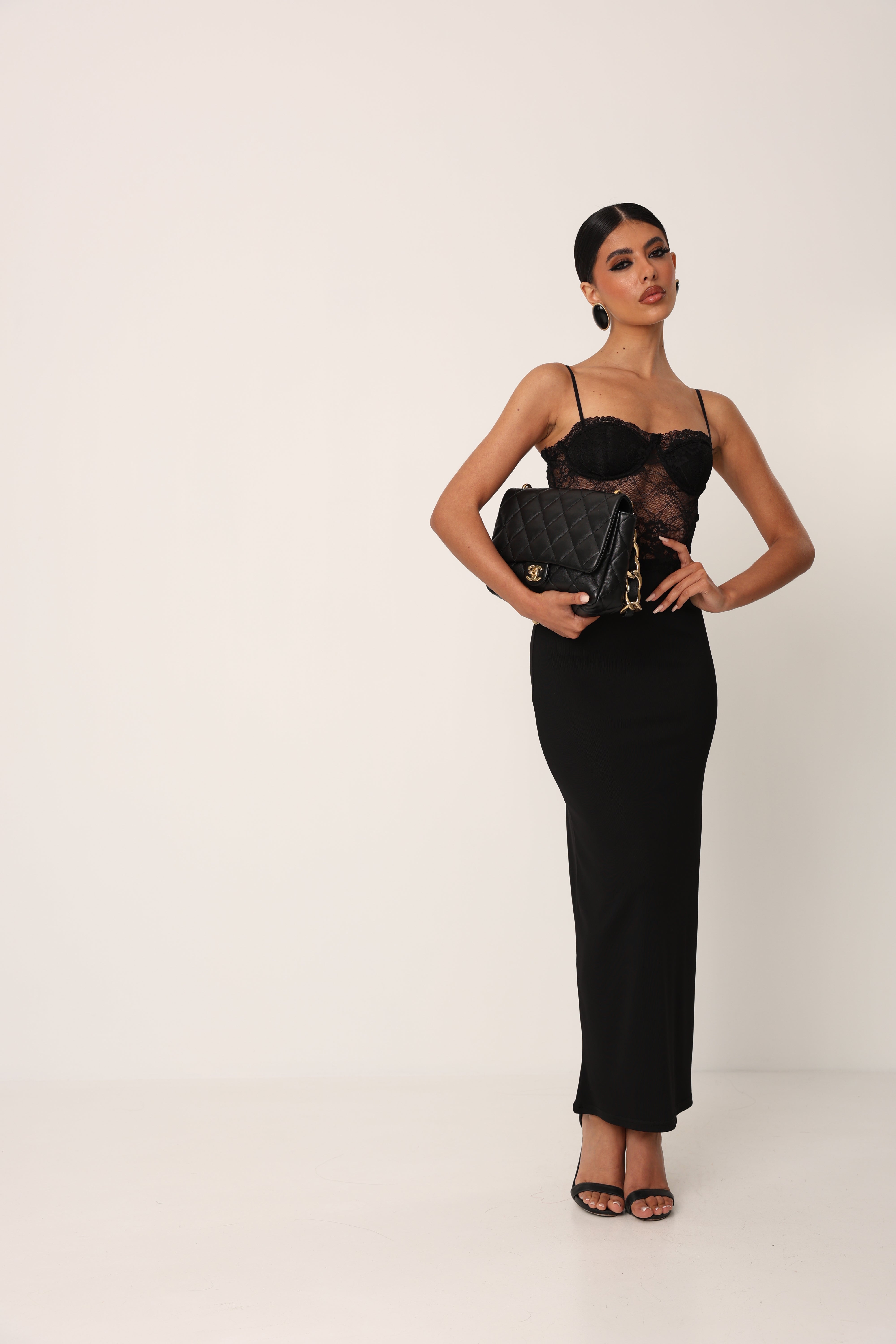 VESTITO PIZZO DIAMARA NERO