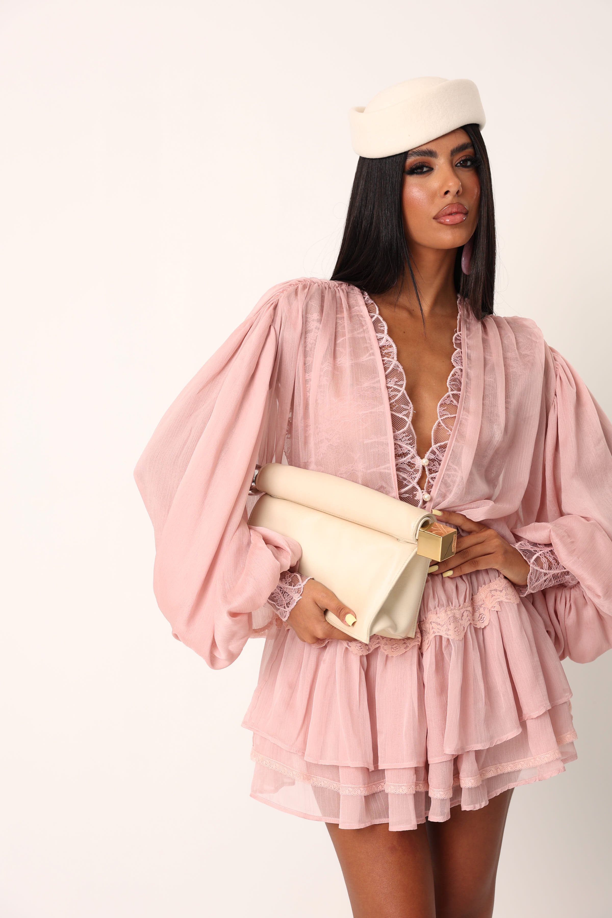 COORDINATO VELATO EGLE ROSA