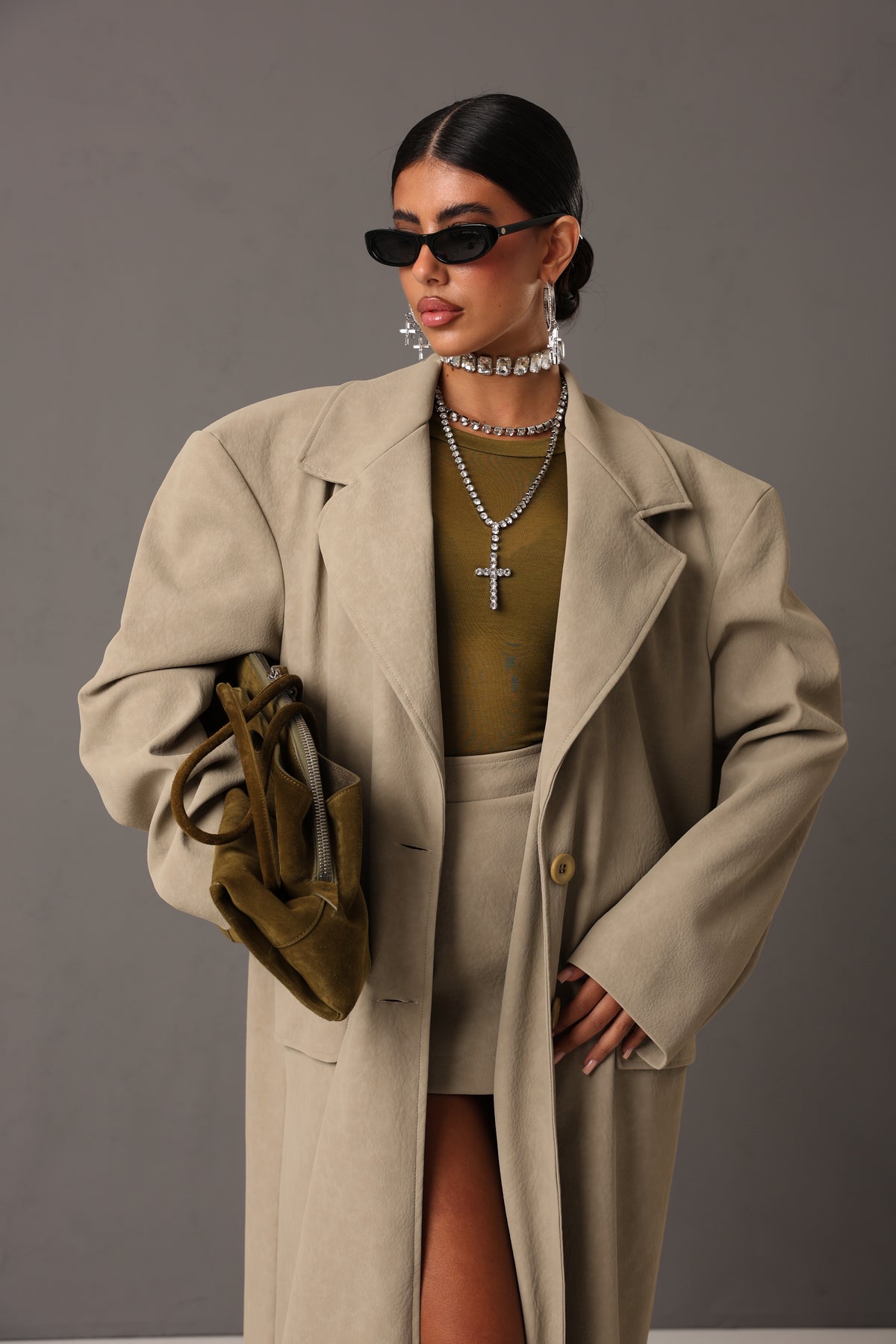 TRENCH ECOPELLE JACK BEIGE BY MARZIA MANGO