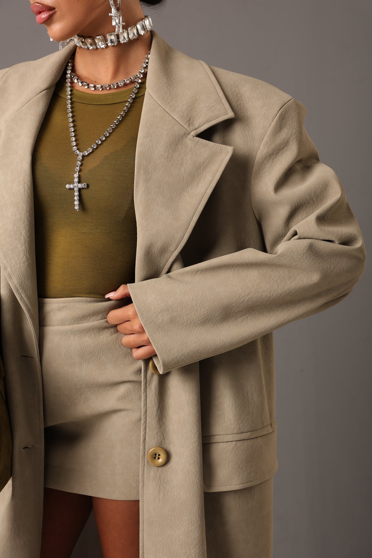 TRENCH ECOPELLE JACK BEIGE BY MARZIA MANGO