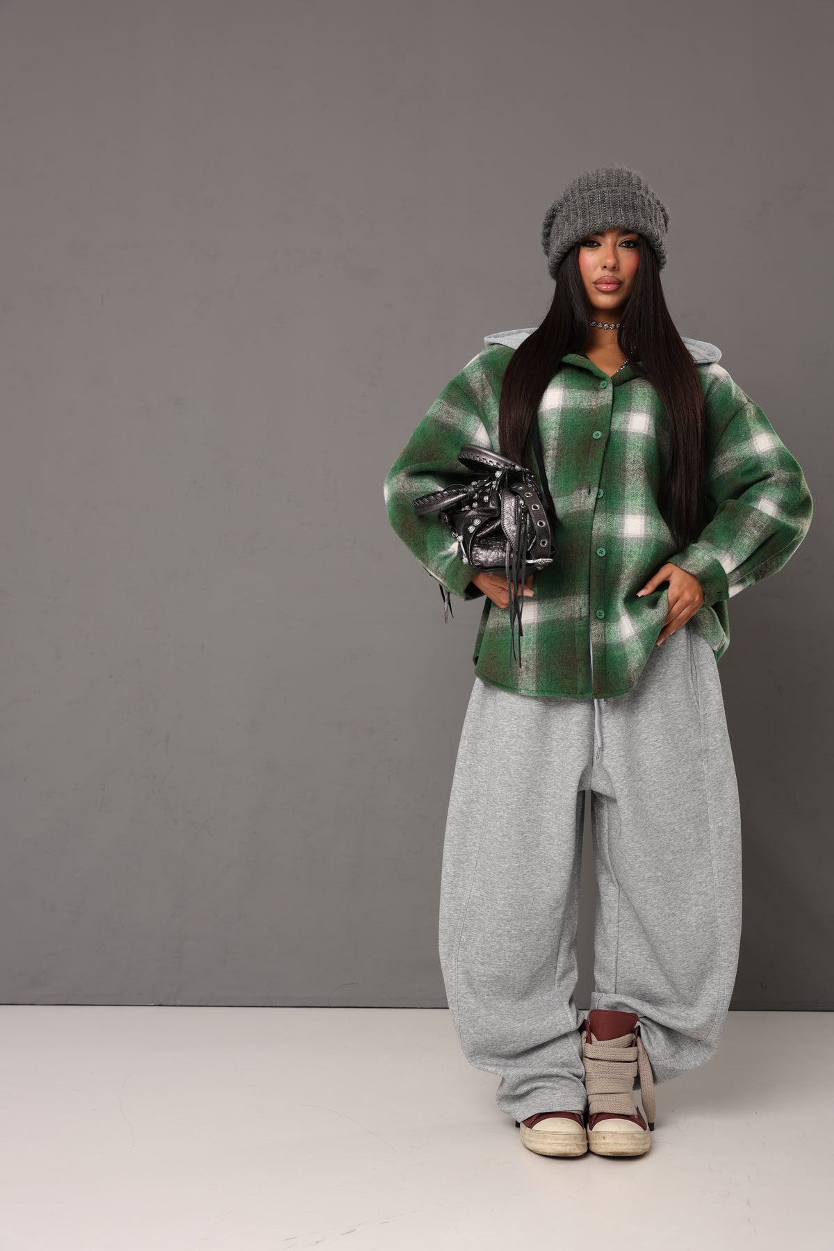 GIACCA TARTAN YVETTE VERDE