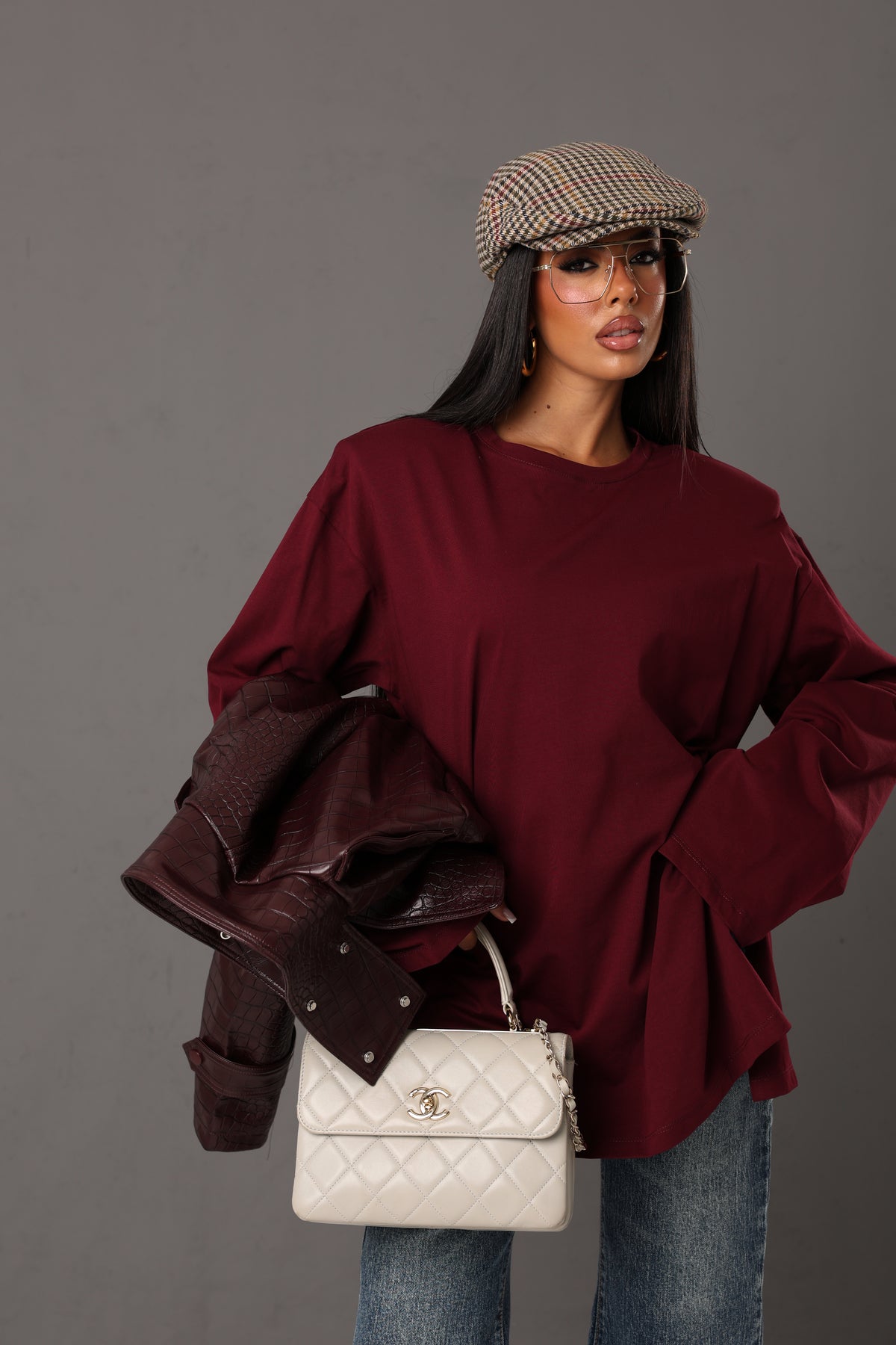 MAGLIA SPALLINE ZAYN BORDEAUX