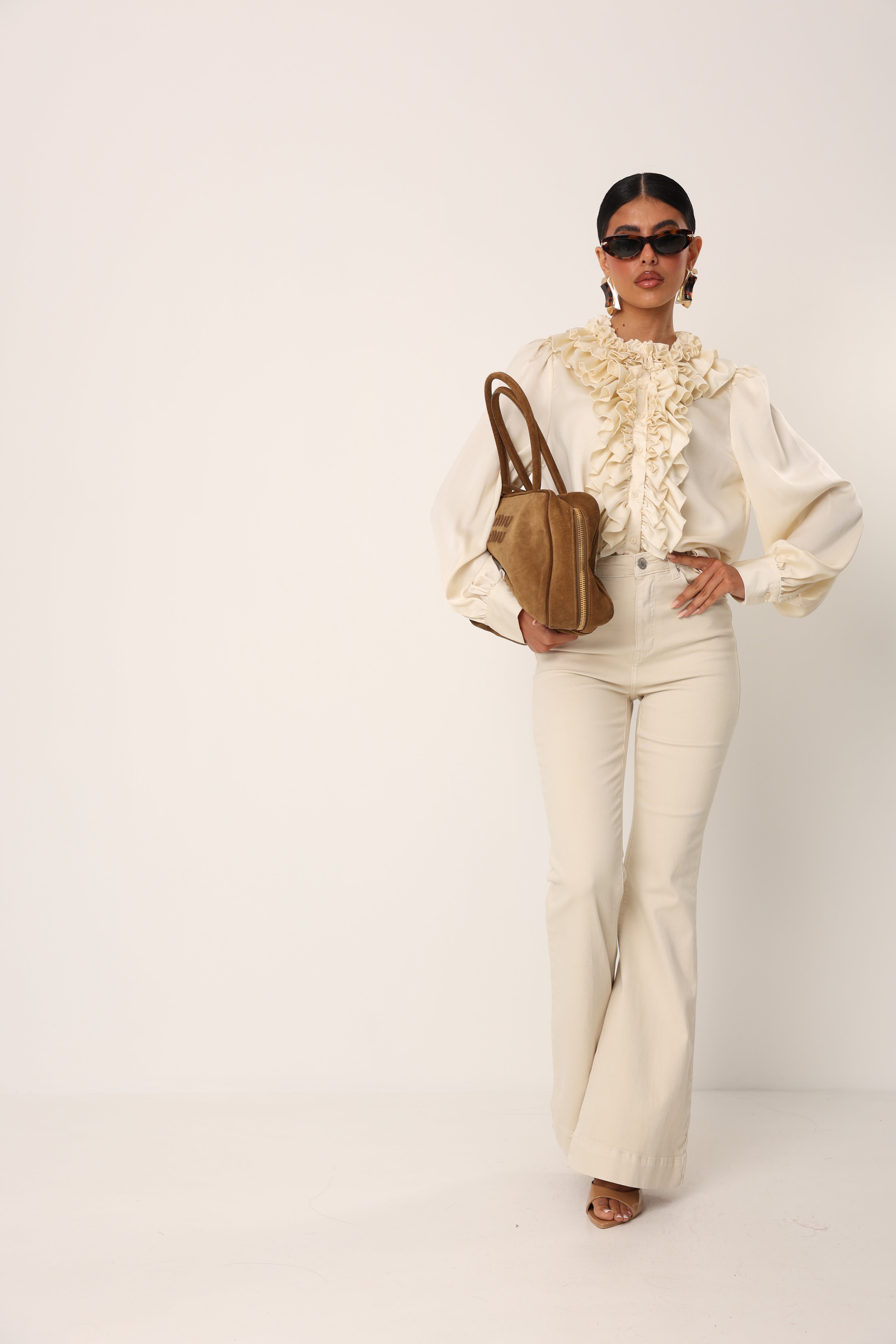 CAMICIA ROUCHES ANAIS PANNA