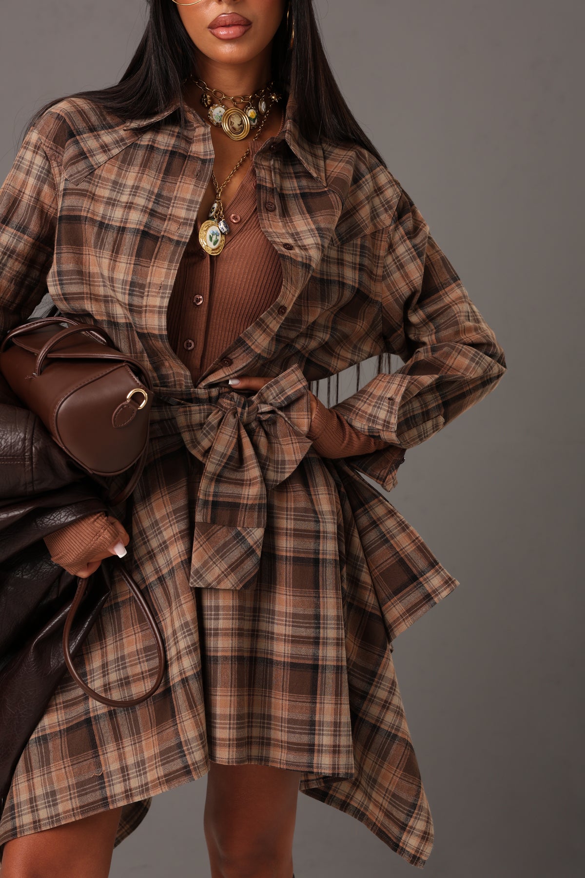 GONNA TARTAN SELENA BEIGE