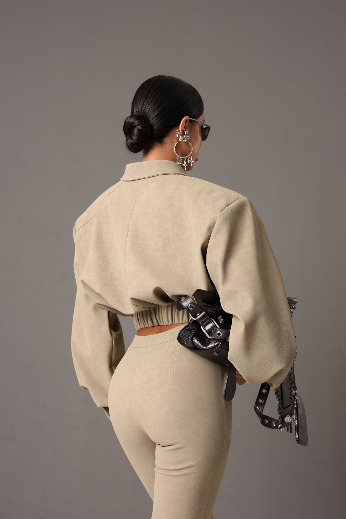 BOMBER ECOPELLE ANNABELLE BEIGE BY MARZIA MANGO