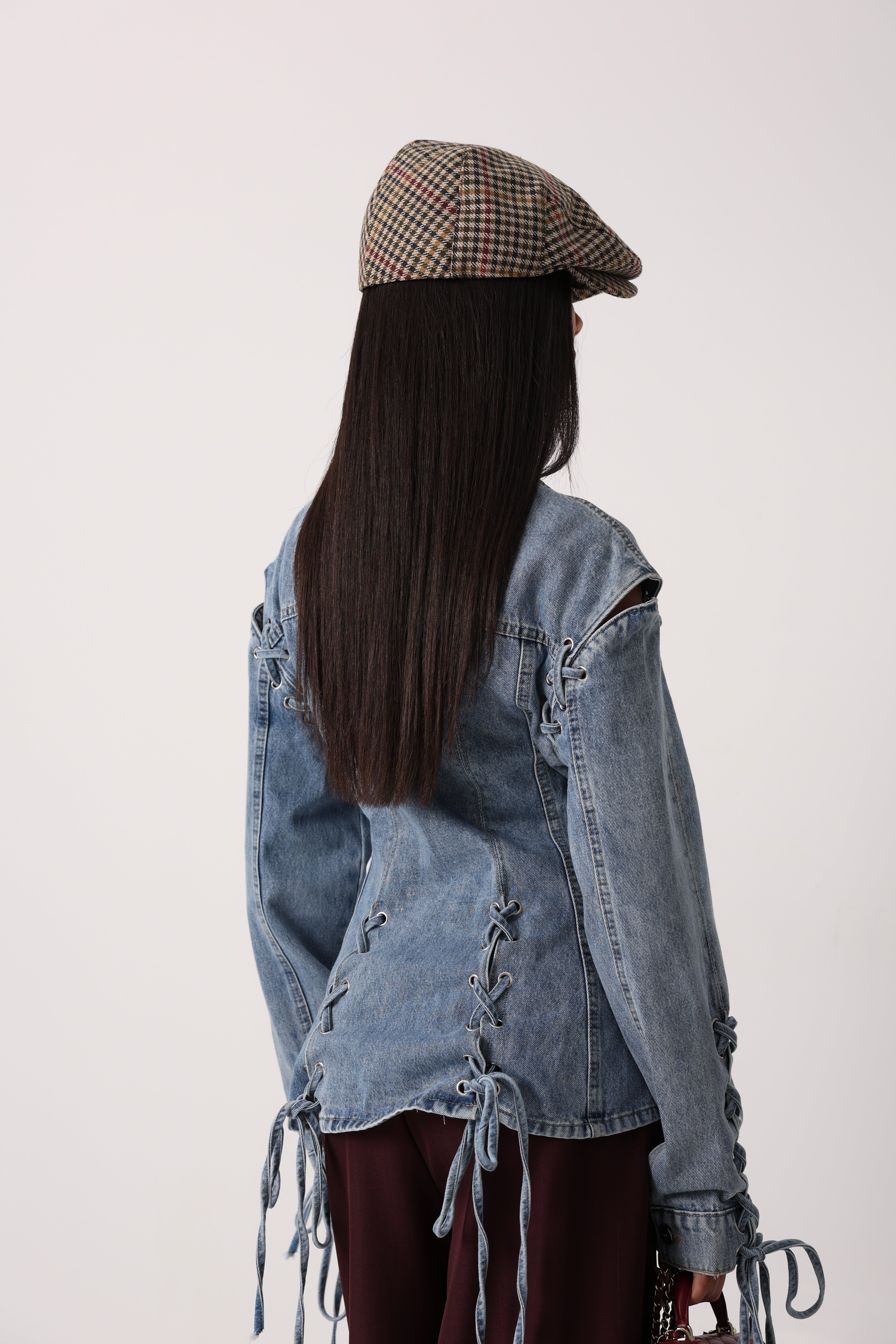 CAMICIA STRINGHE ILEA DENIM CHIARO