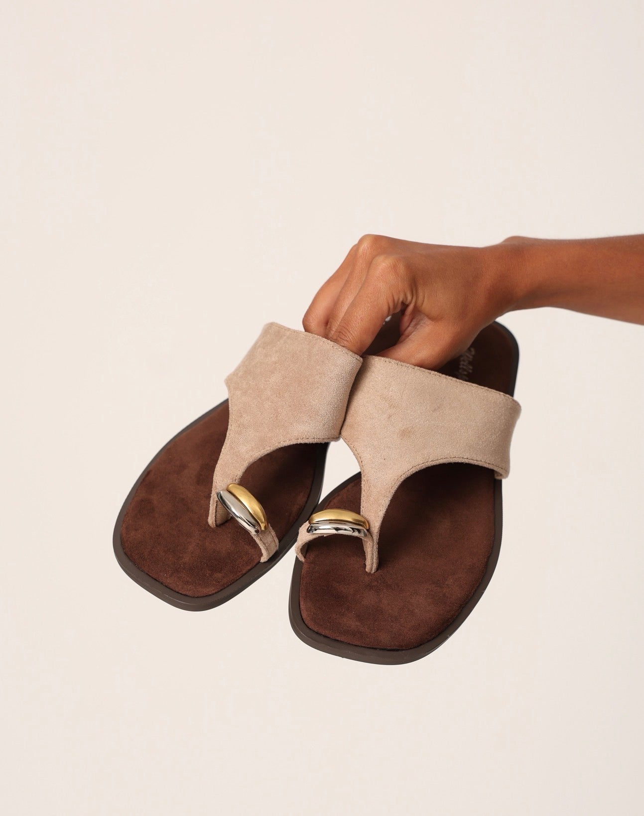 SANDALI ECOCAMOSCIO WENDY BEIGE