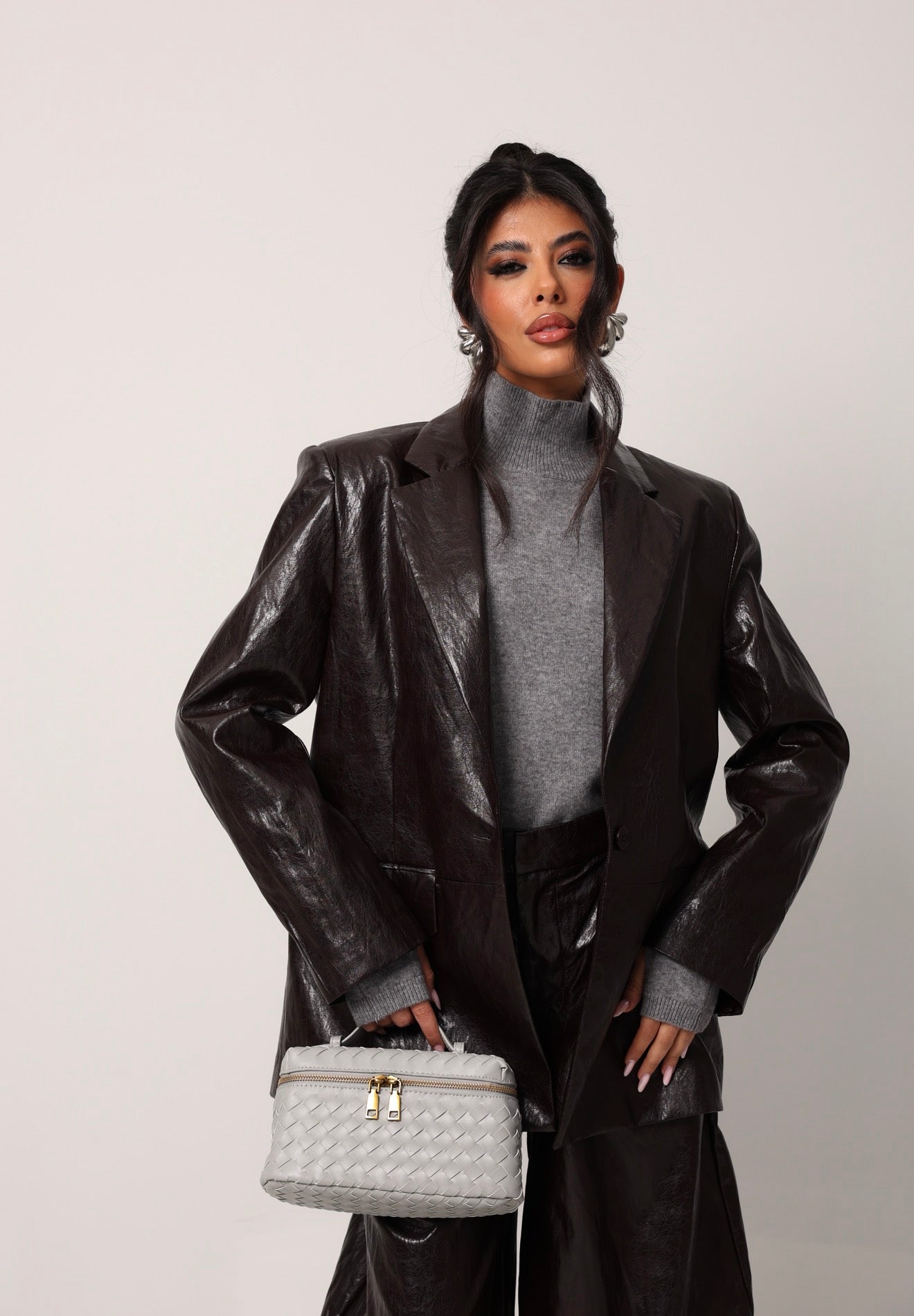 BLAZER ECOPELLE STORY MARRONE BY LUMINA