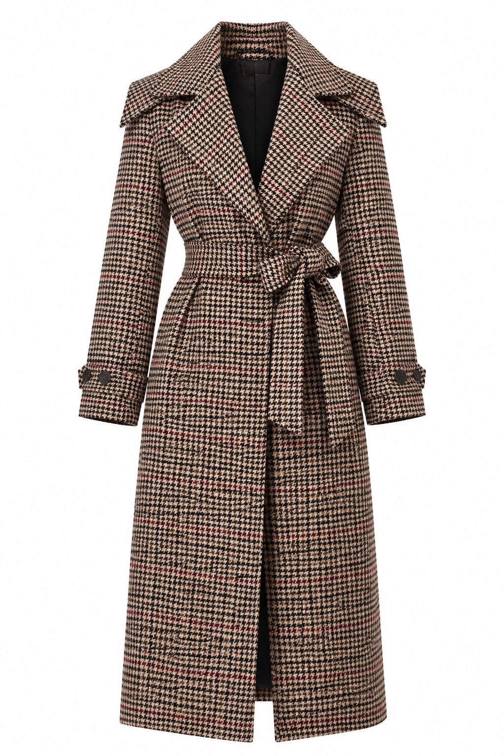 TRENCH PIED DE POULE LISBONA BEIGE BY LUMINA