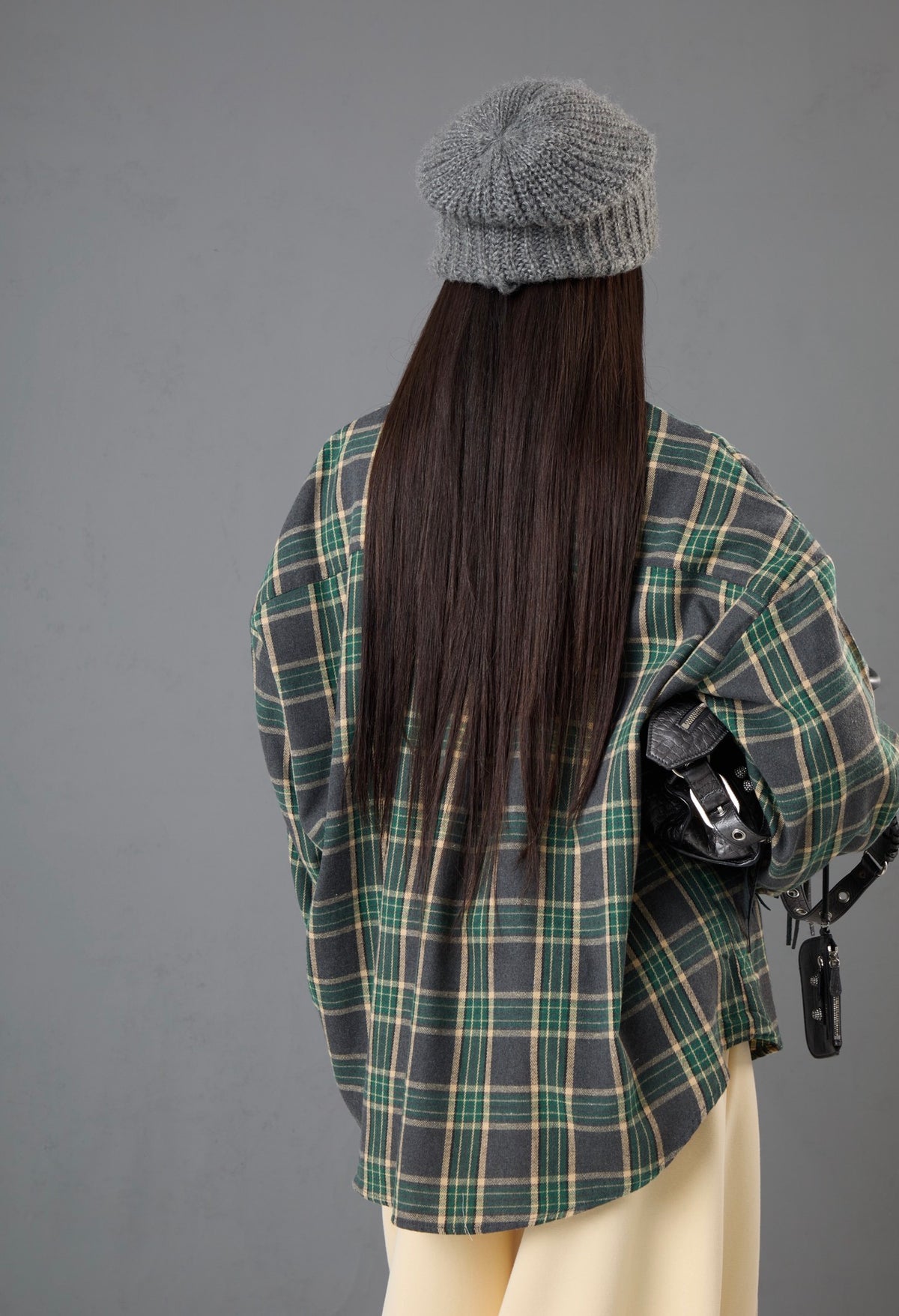 GREY/GREEN BUCHAREST TARTAN SHIRT