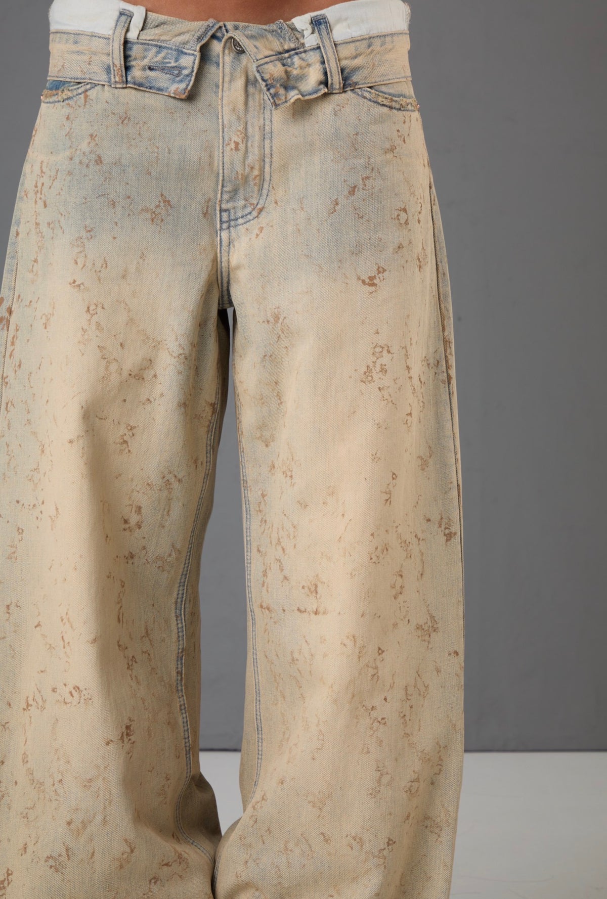 JEANS RISVOLTO TONY SABBIA