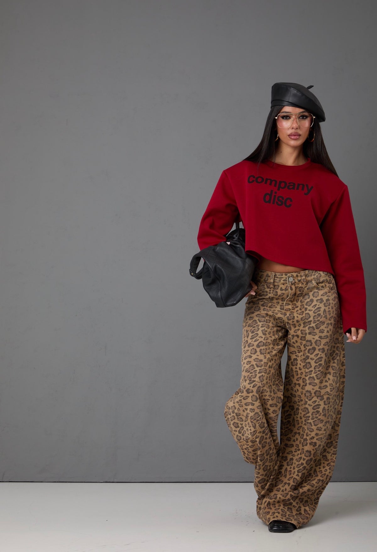MAGLIA GIROCOLLO CROP COMPANY DISC ROSSA