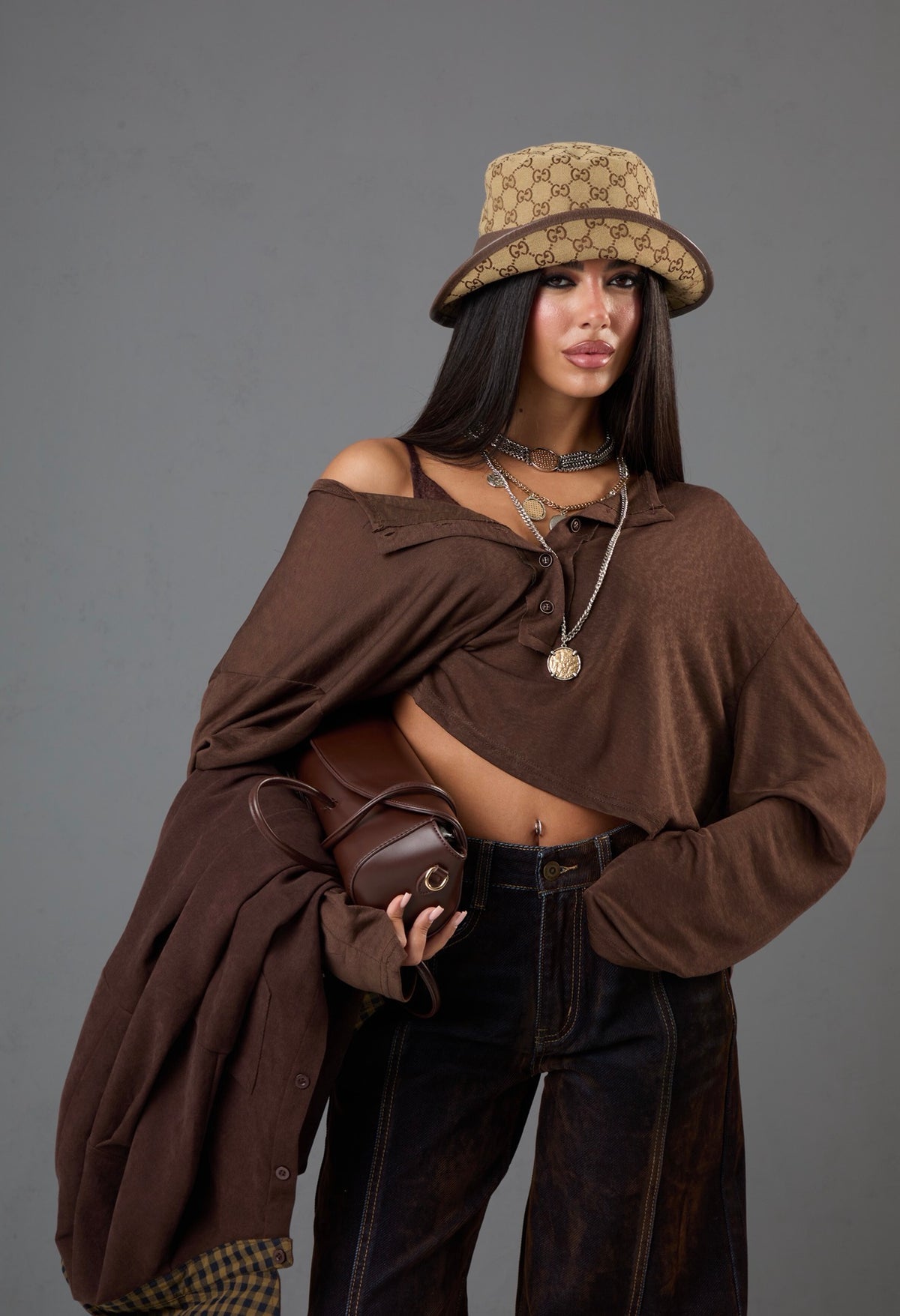 MAGLIA BOTTONI VALENTINA MARRONE
