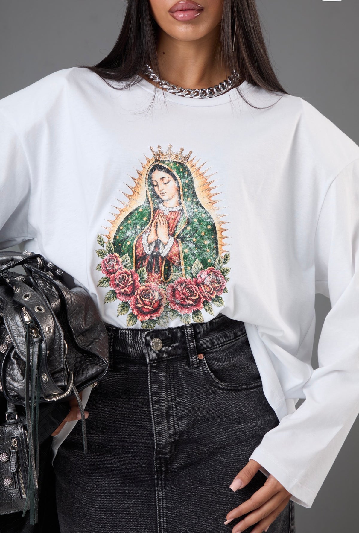 MAGLIA MANICA LUNGA PRAY BIANCA