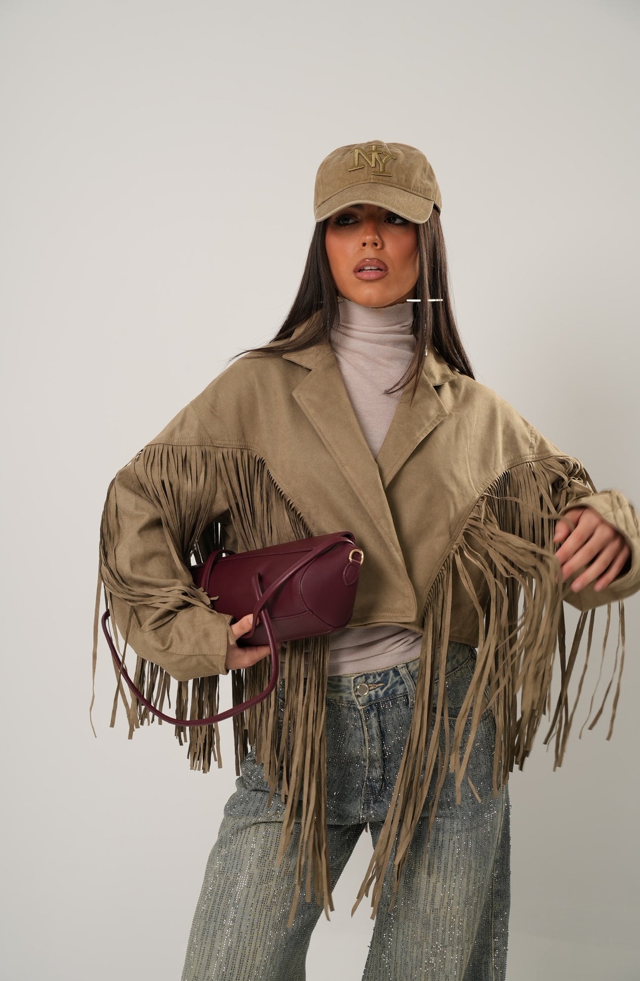 Giacca ecocamoscio Suede fango