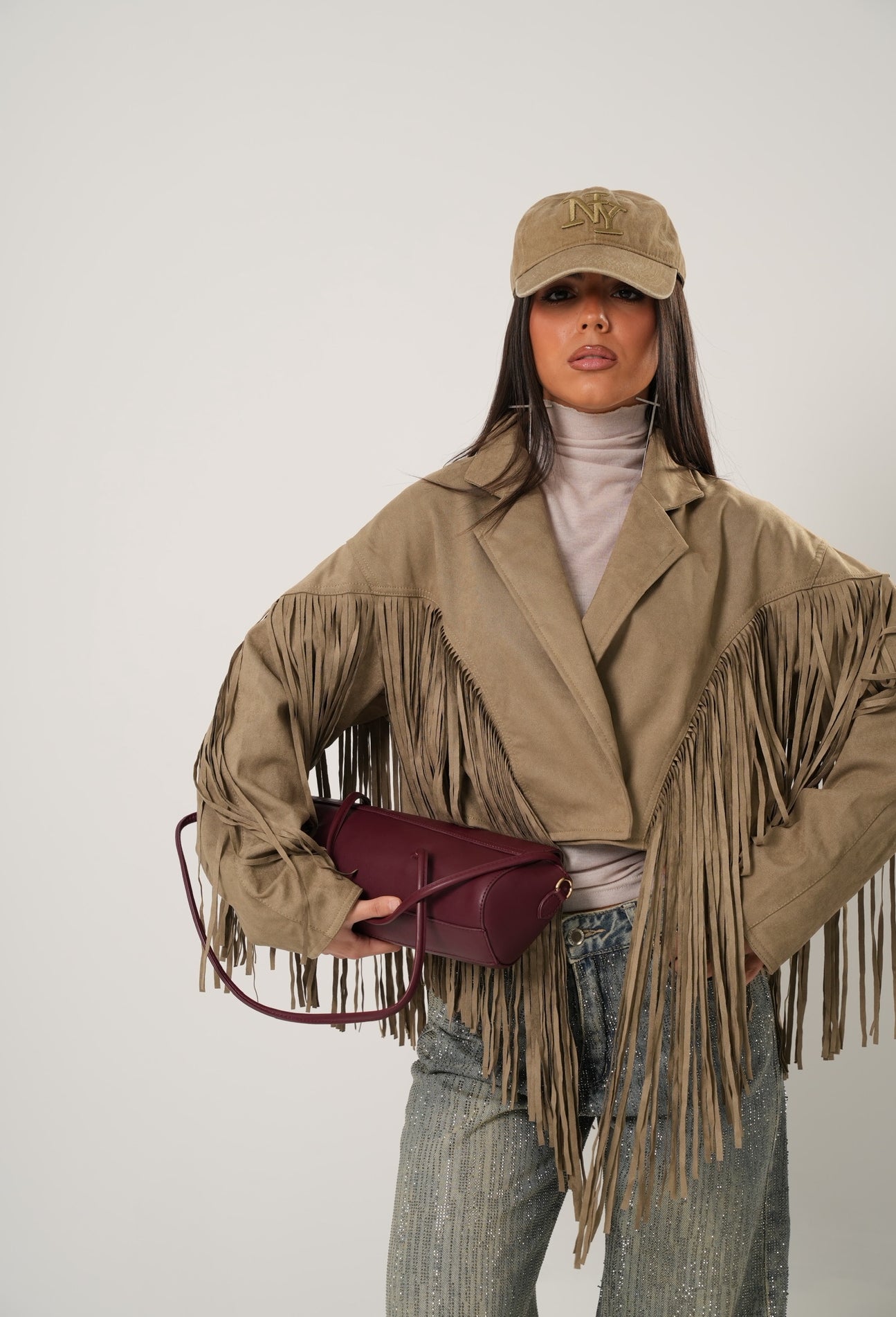 Giacca ecocamoscio Suede fango