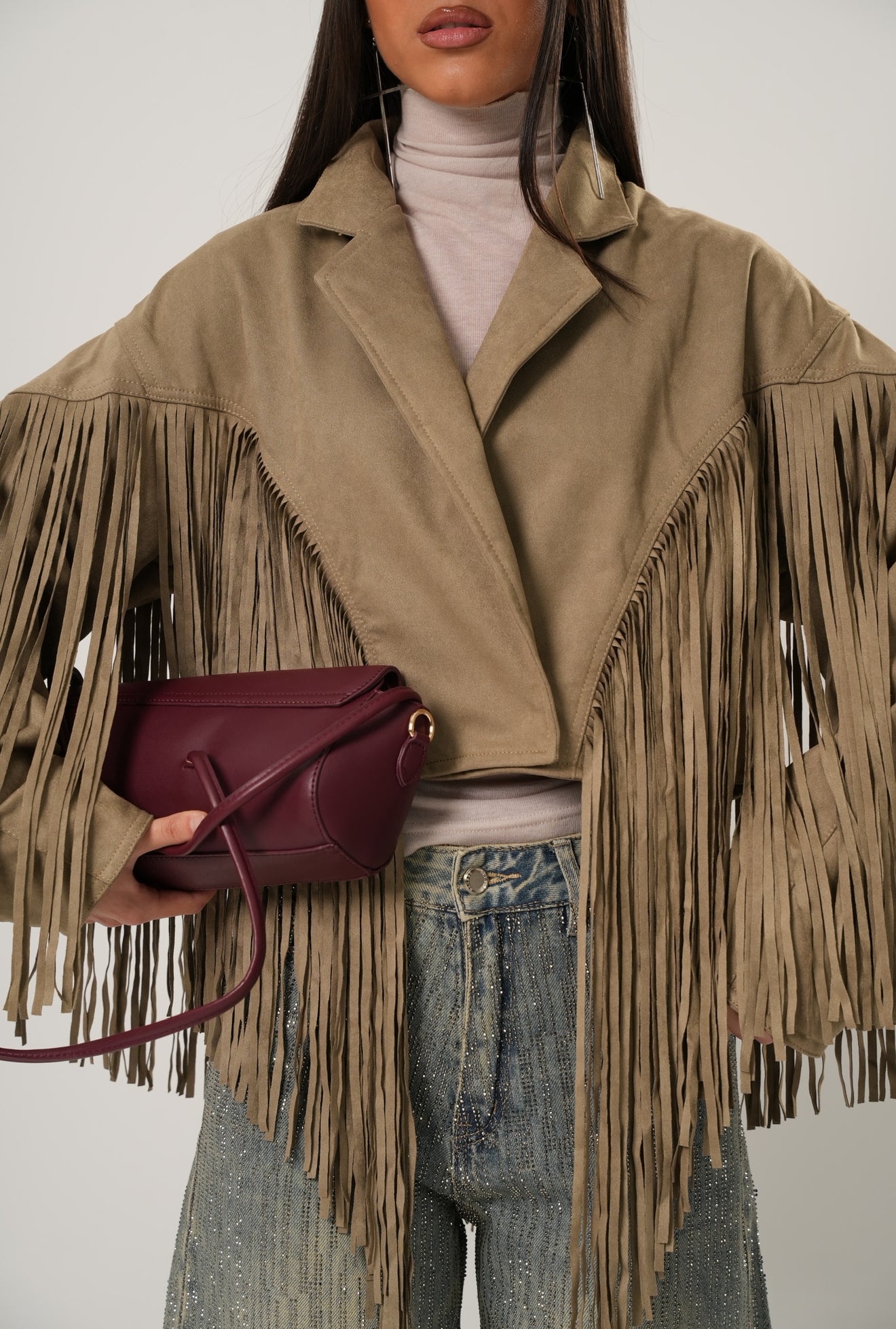 Giacca ecocamoscio Suede fango