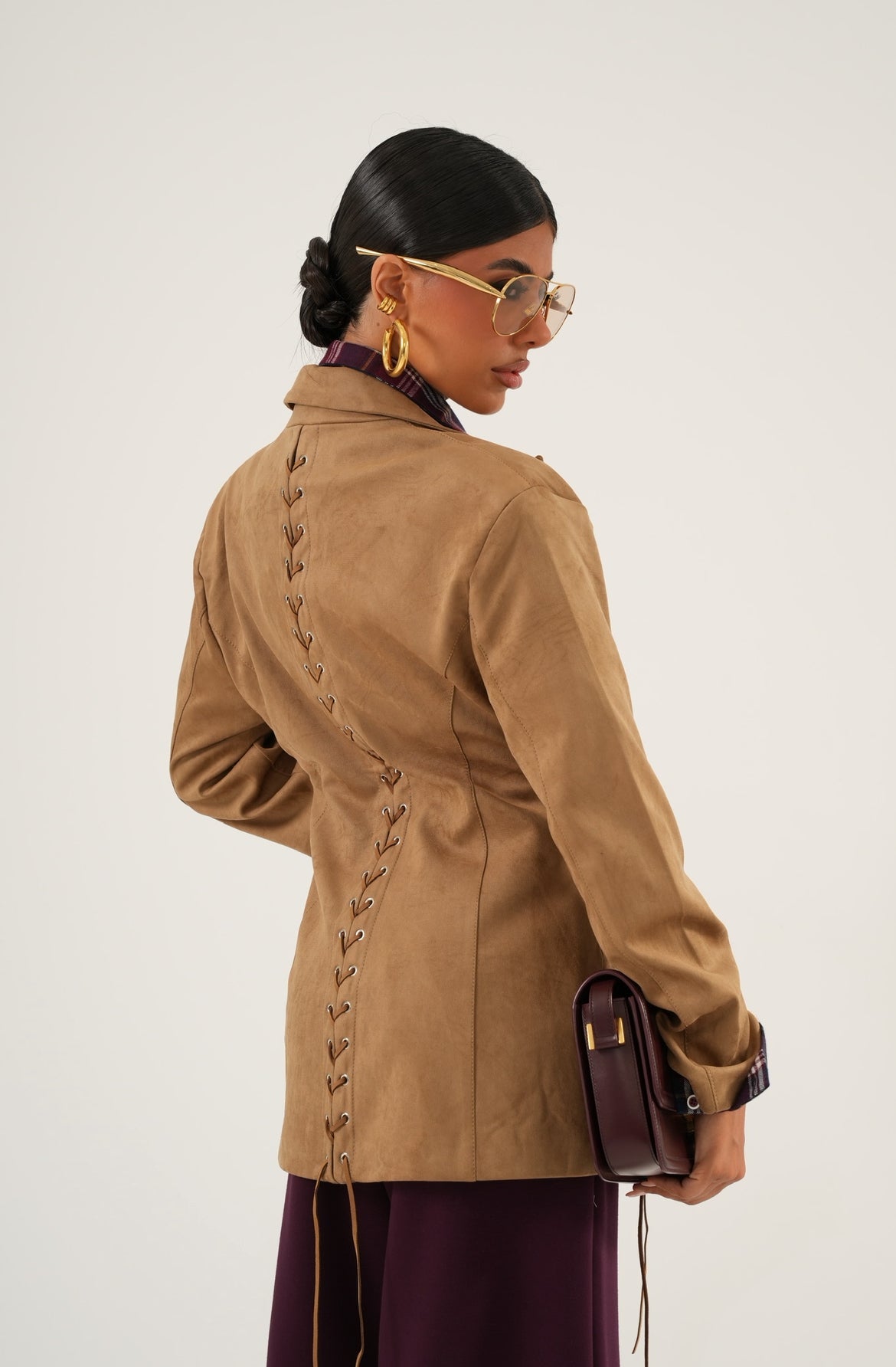 Giacca stringhe Bellatrix camel