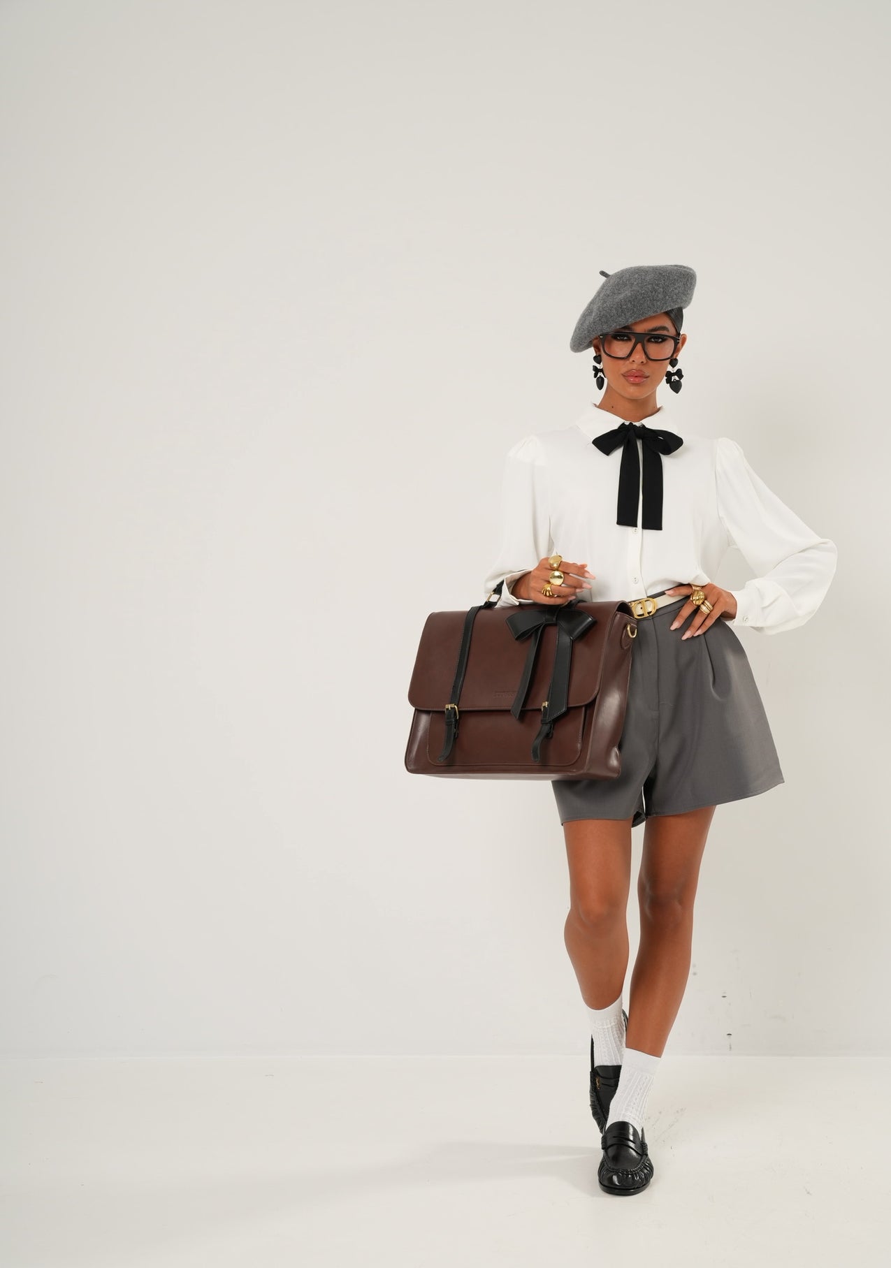 Tutina College bianca/grigia