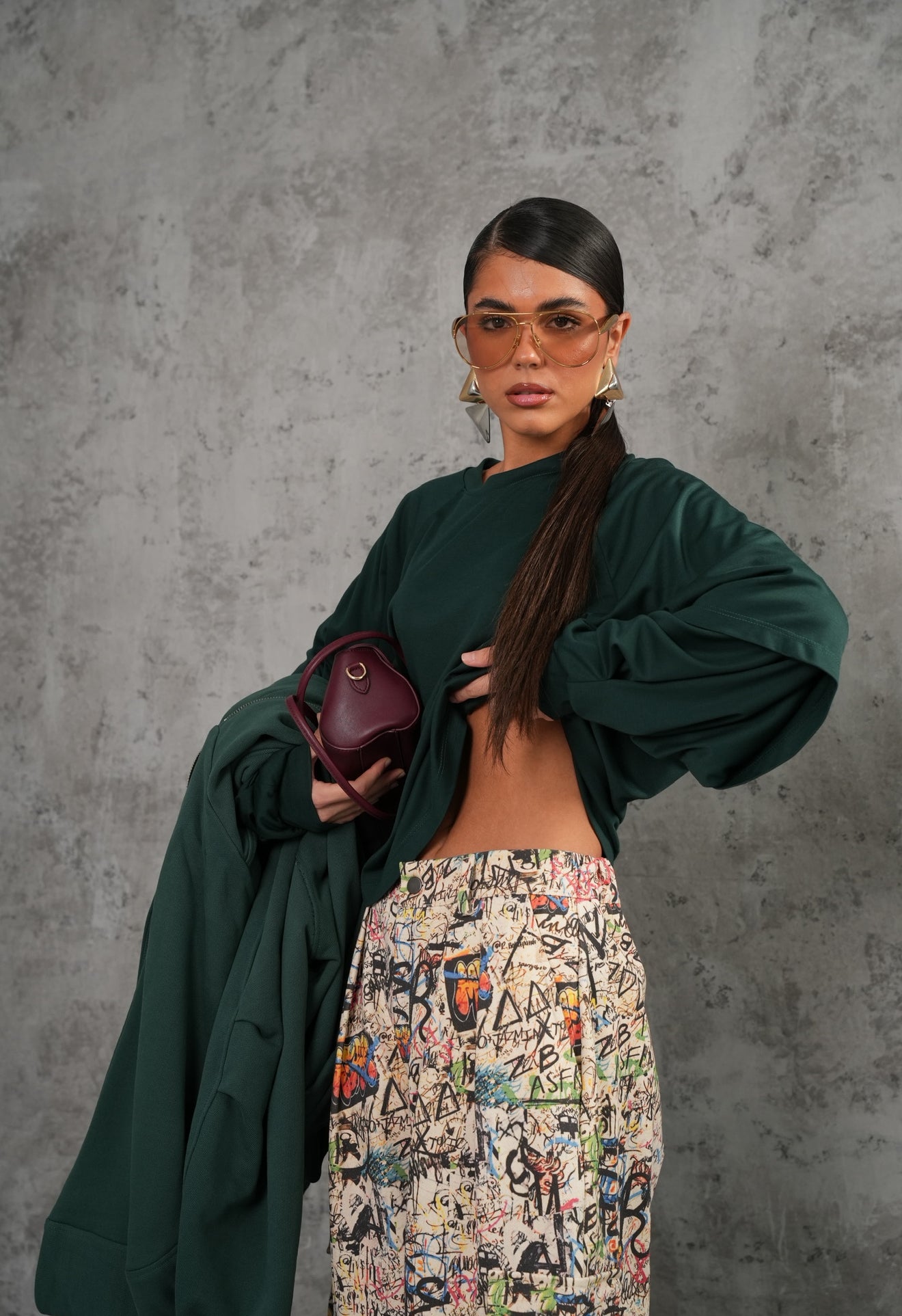 T-shirt Soraya verde bosco By Lumina