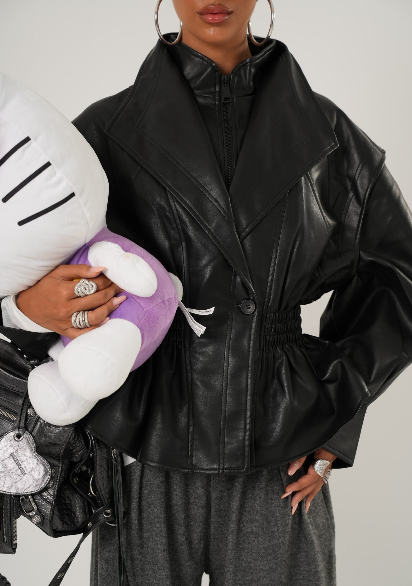 GIUBBINO ECOPELLE AXEL NERO