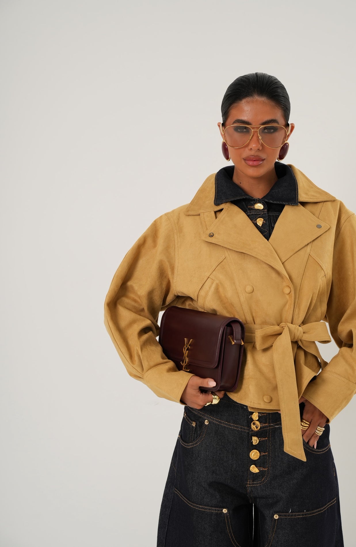 Giubbino ecocamoscio Aroa senape