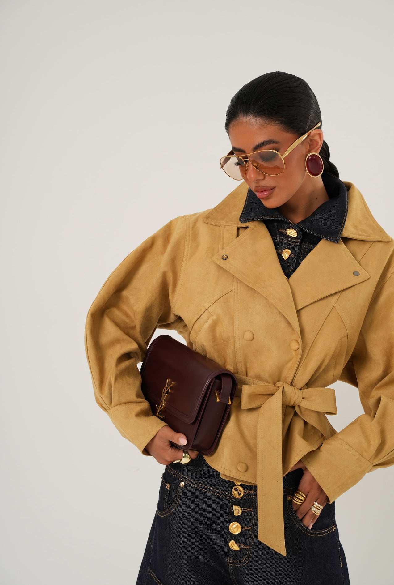 Giubbino ecocamoscio Aroa senape