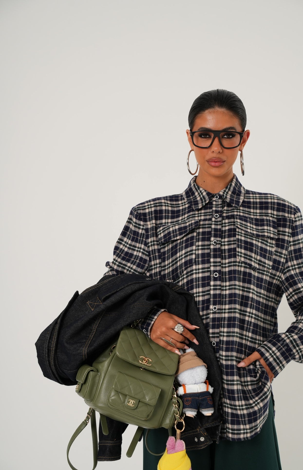 Camicia tartan Olwen blu by Lumina