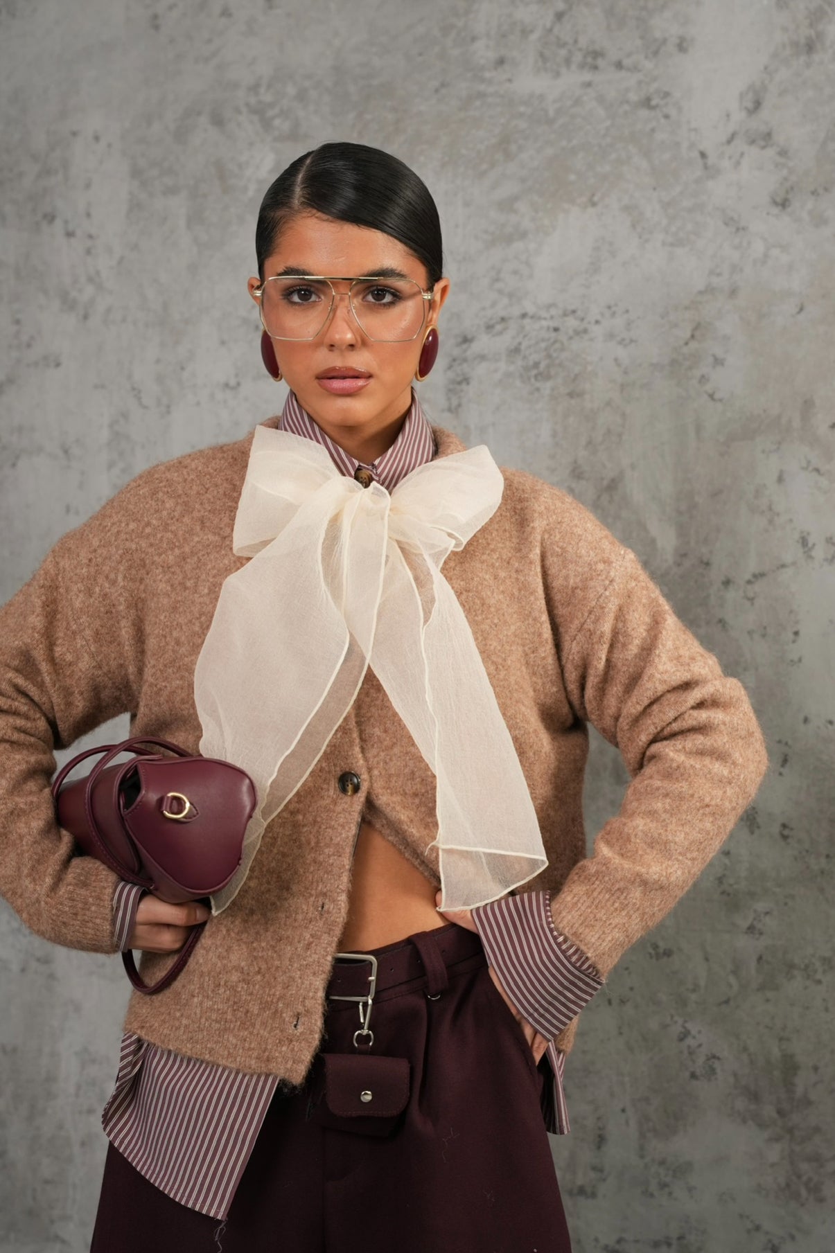 Cardigan Adid beige melange