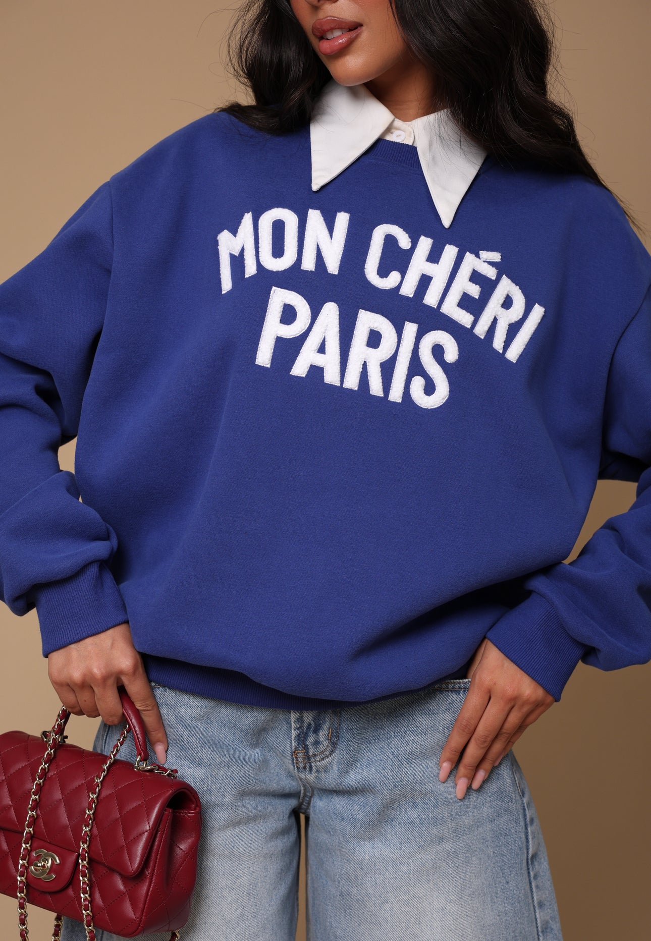FELPA MON CHERI' PARIS BLU