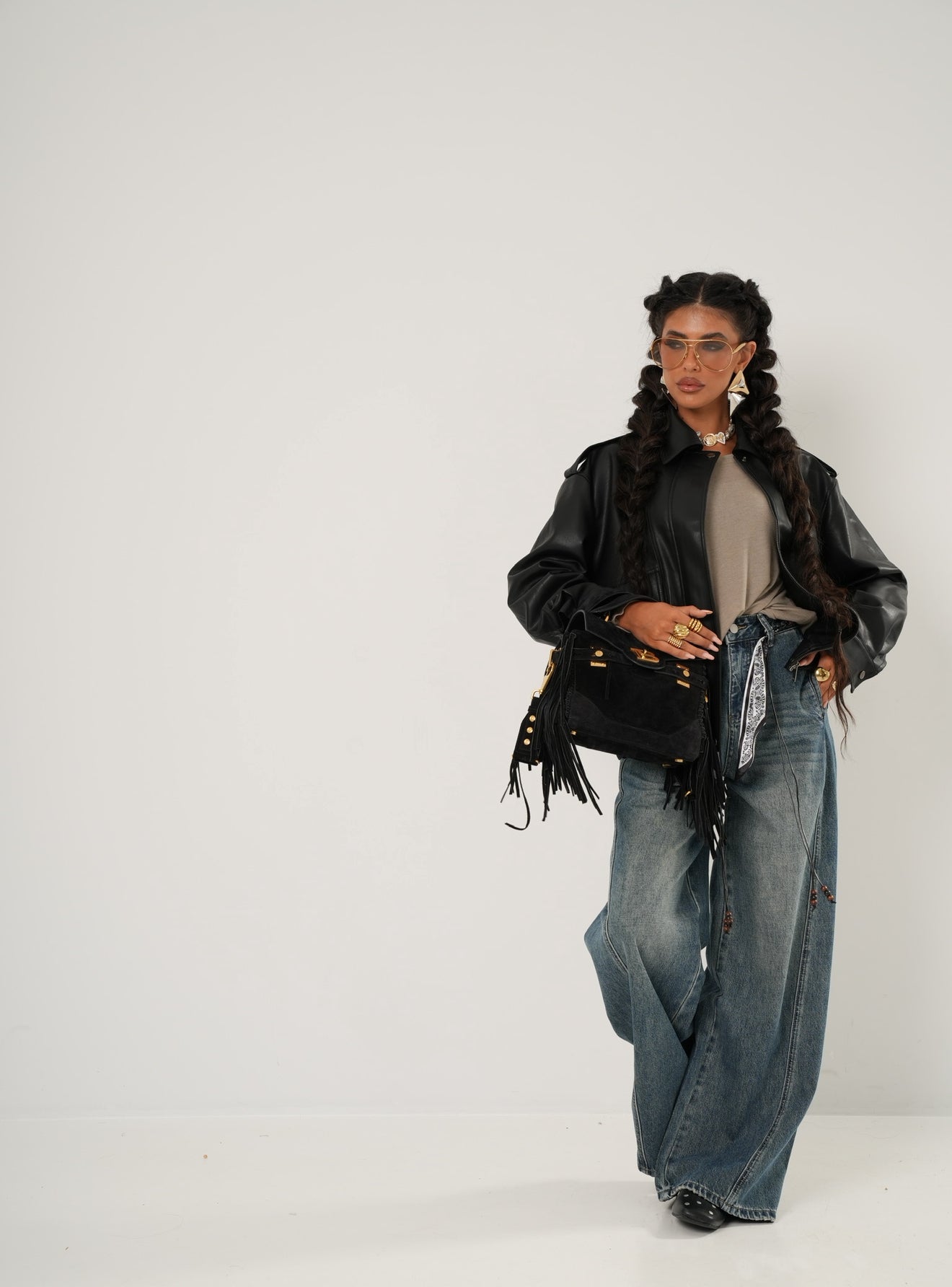 Bomber ecopelle Thalia nero