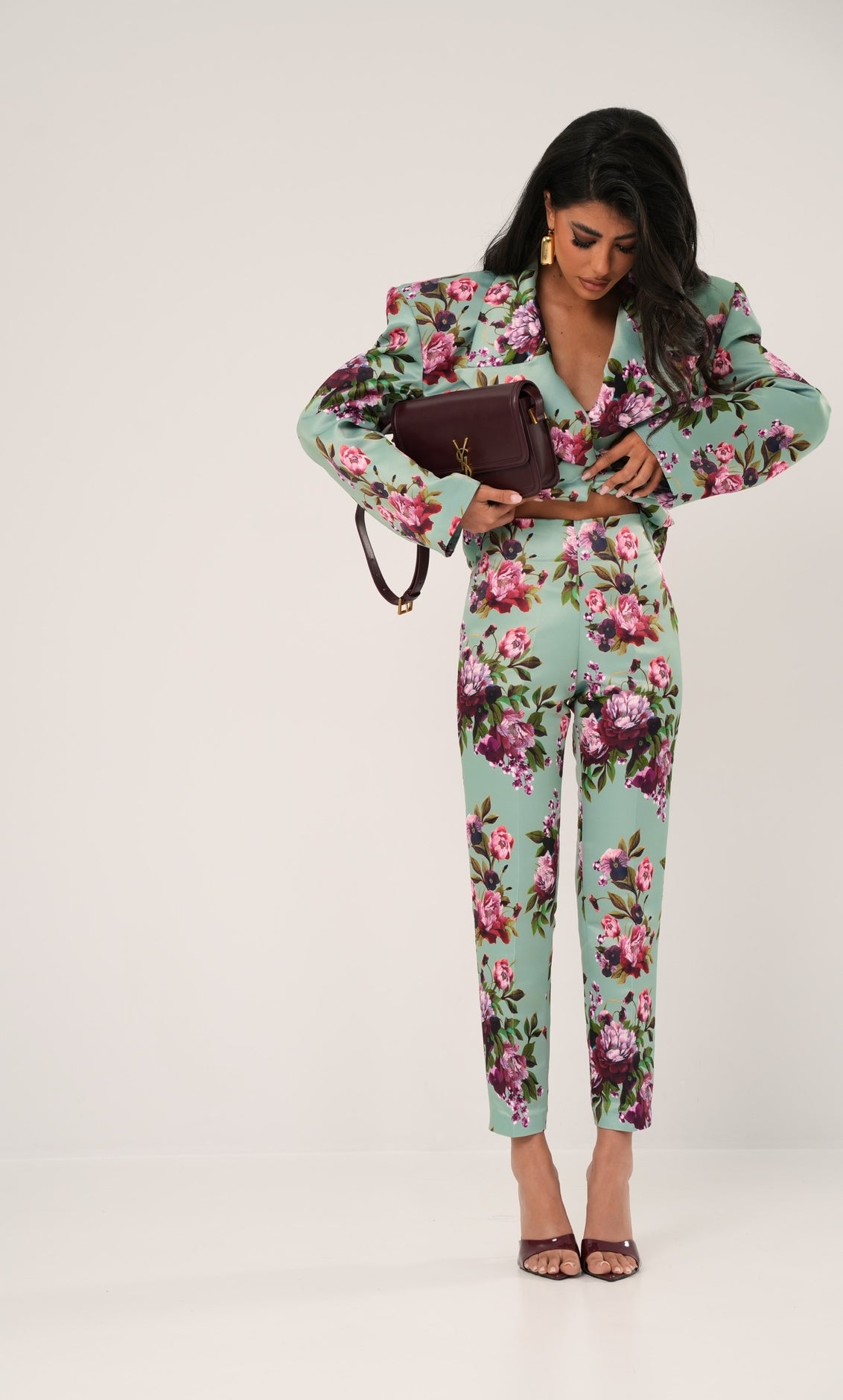 Pantaloni fiorati Vespa acqua