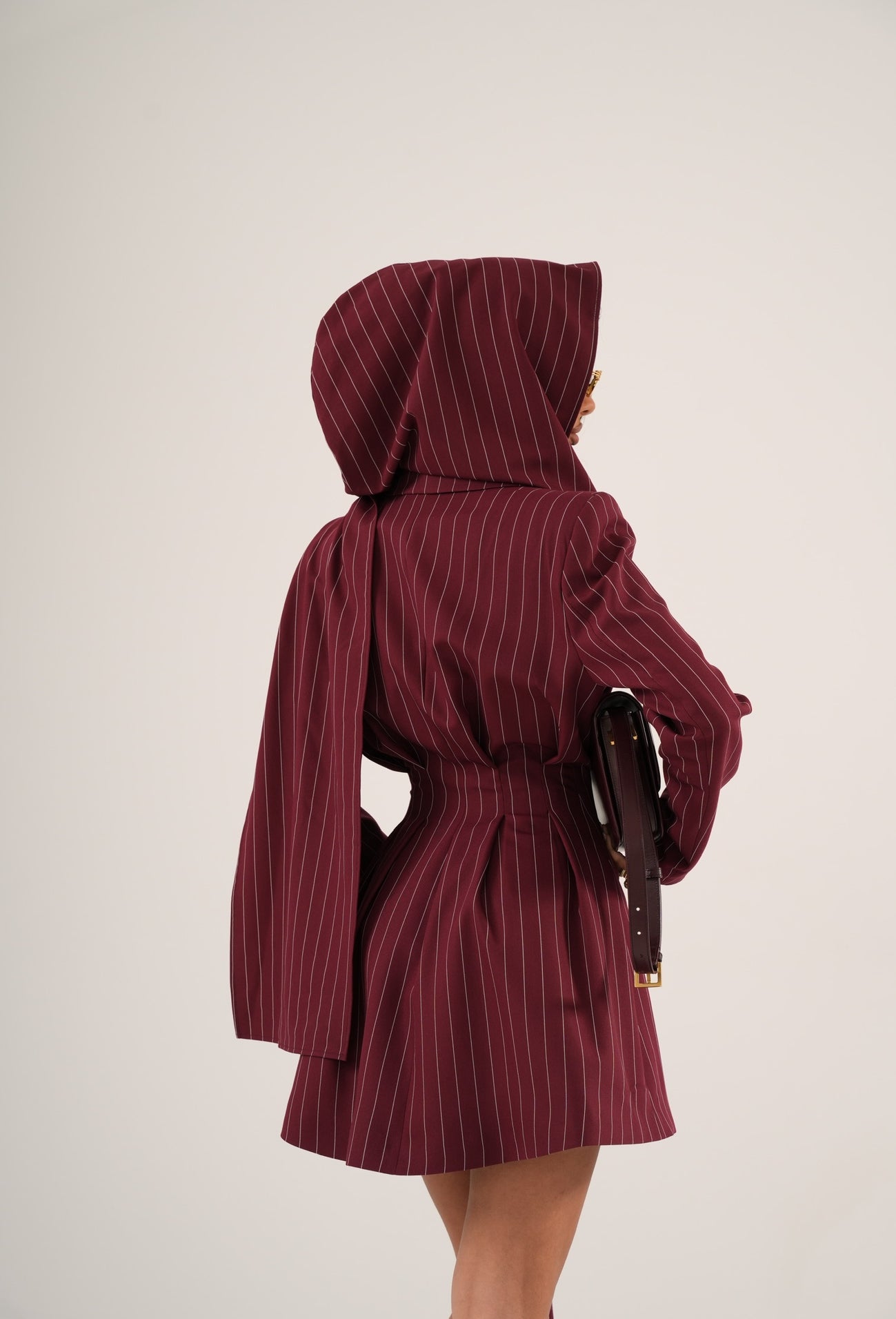 Vestito/Giacca gessato Kora bordeaux