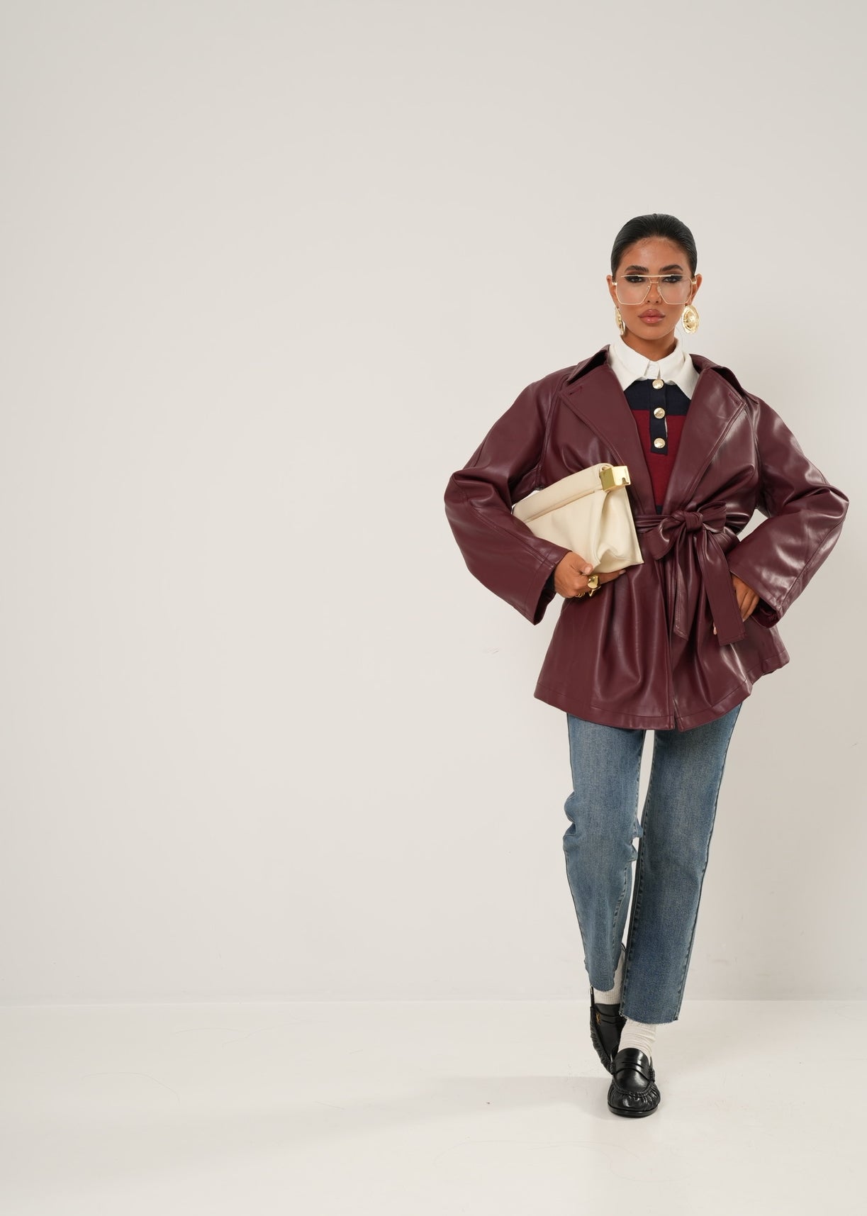 Trench ecopelle Canada bordeaux