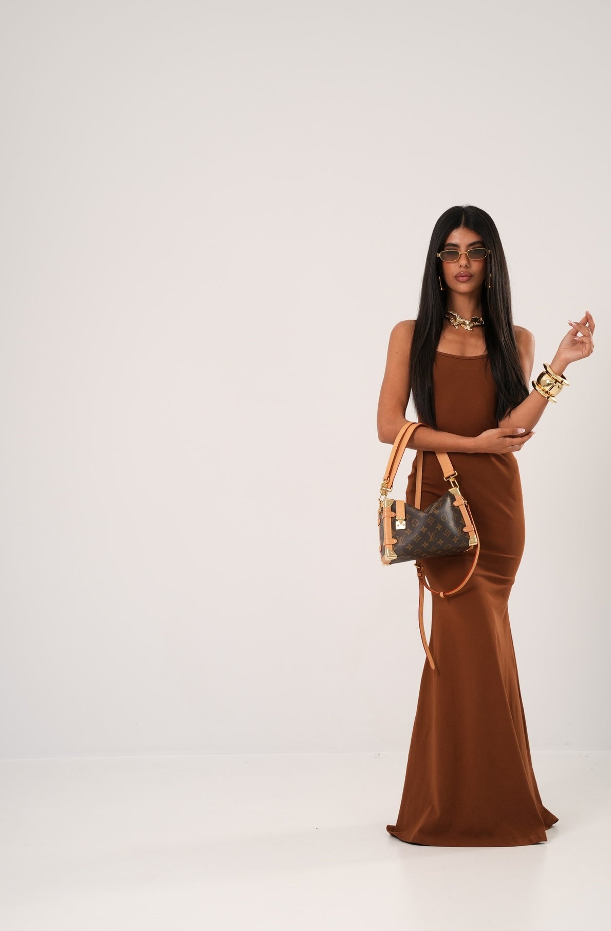 Vestito Soleil marrone