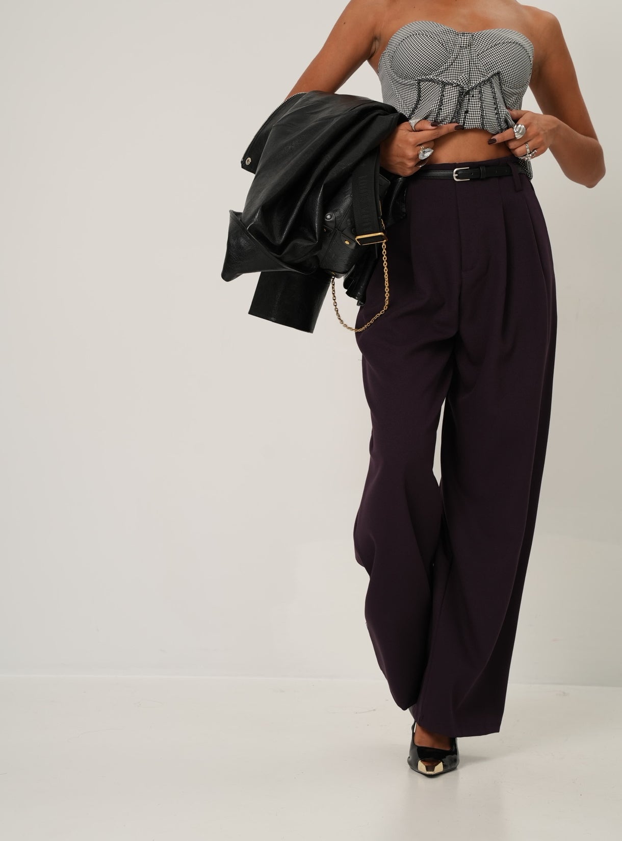 PANTALONI PINCES FOREST VIOLA