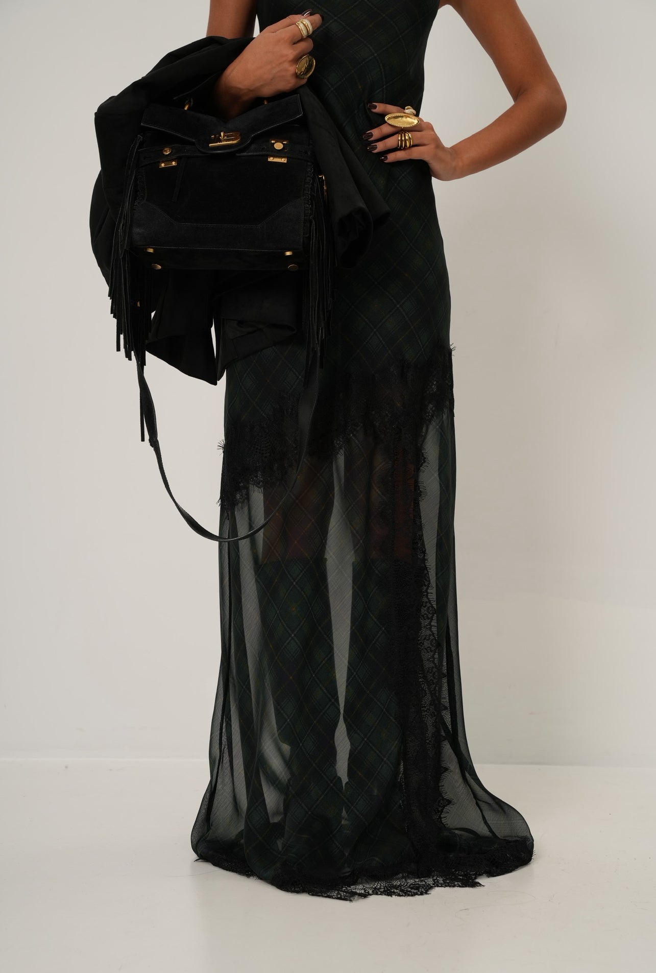 VESTITO TARTAN ADORE VERDE BY LUMINA