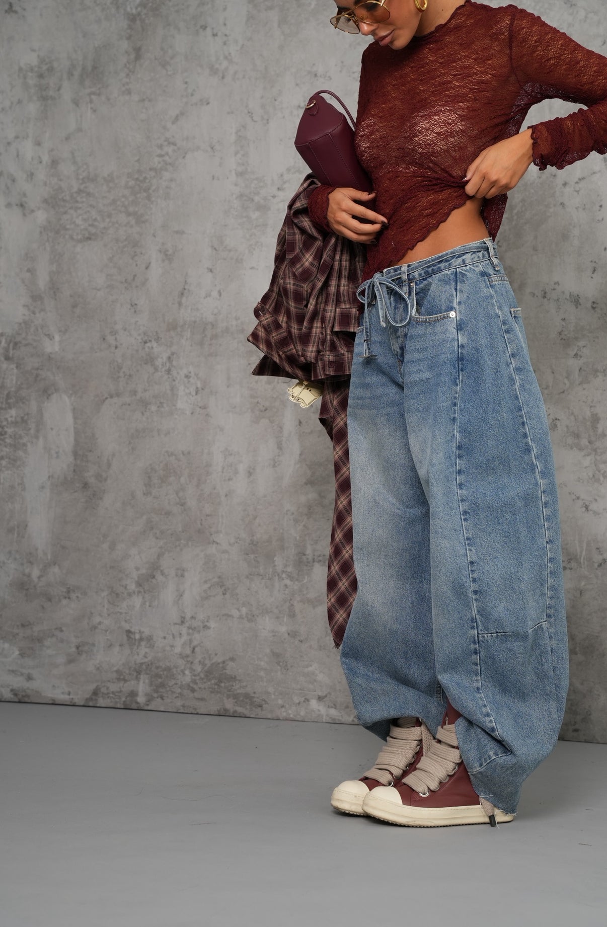 JEANS BAGGY DEMI DENIM BLUE