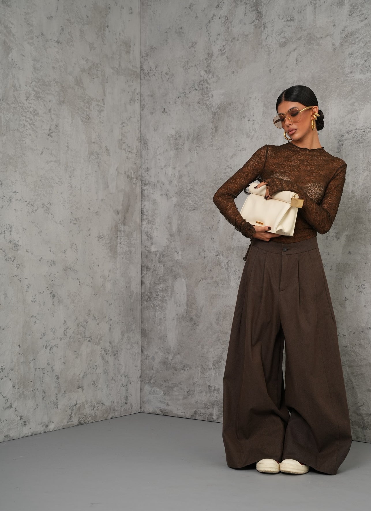 Pantaloni pinces Frankin marroni