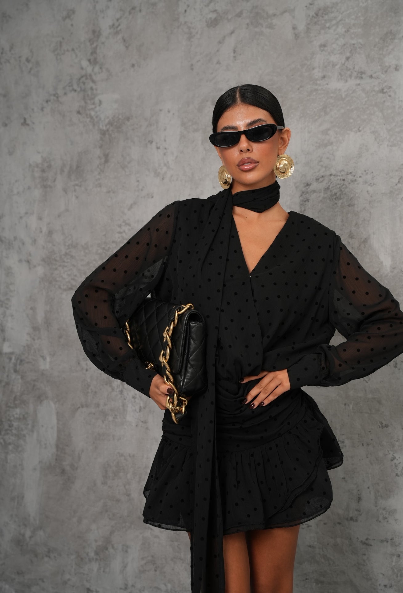 Vestito pois Thalia nero