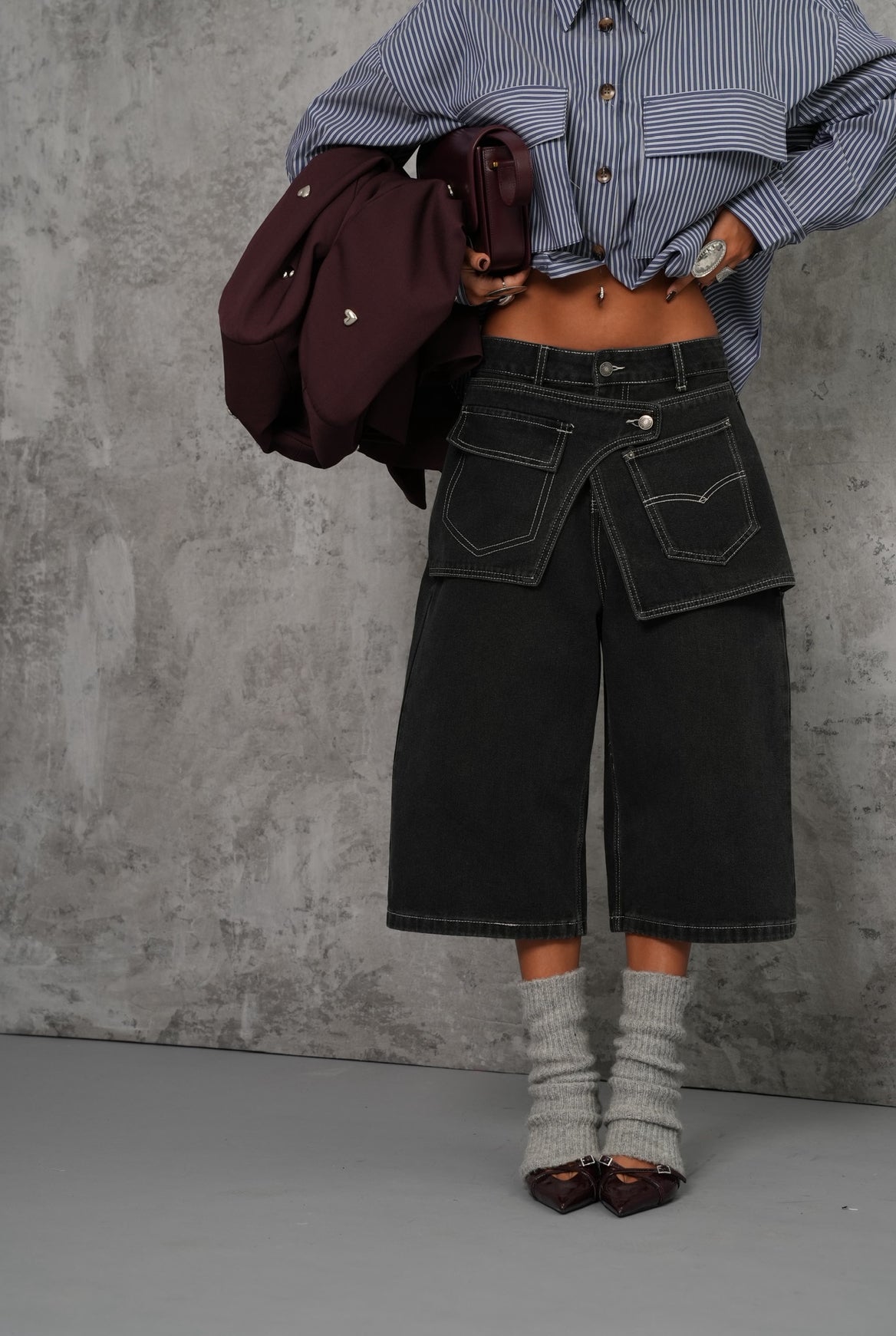 Bermuda Pocket denim nero