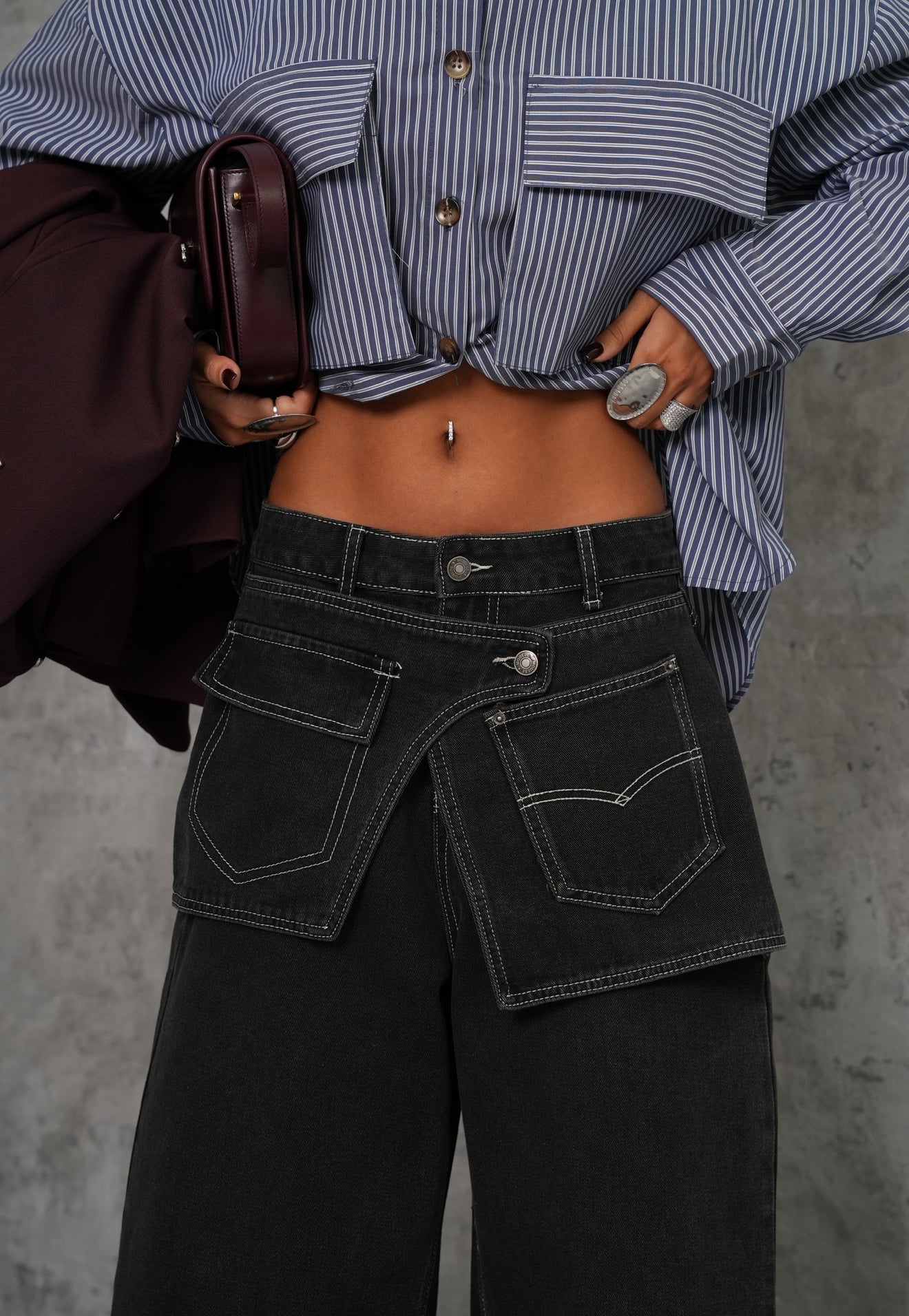 Bermuda Pocket denim nero